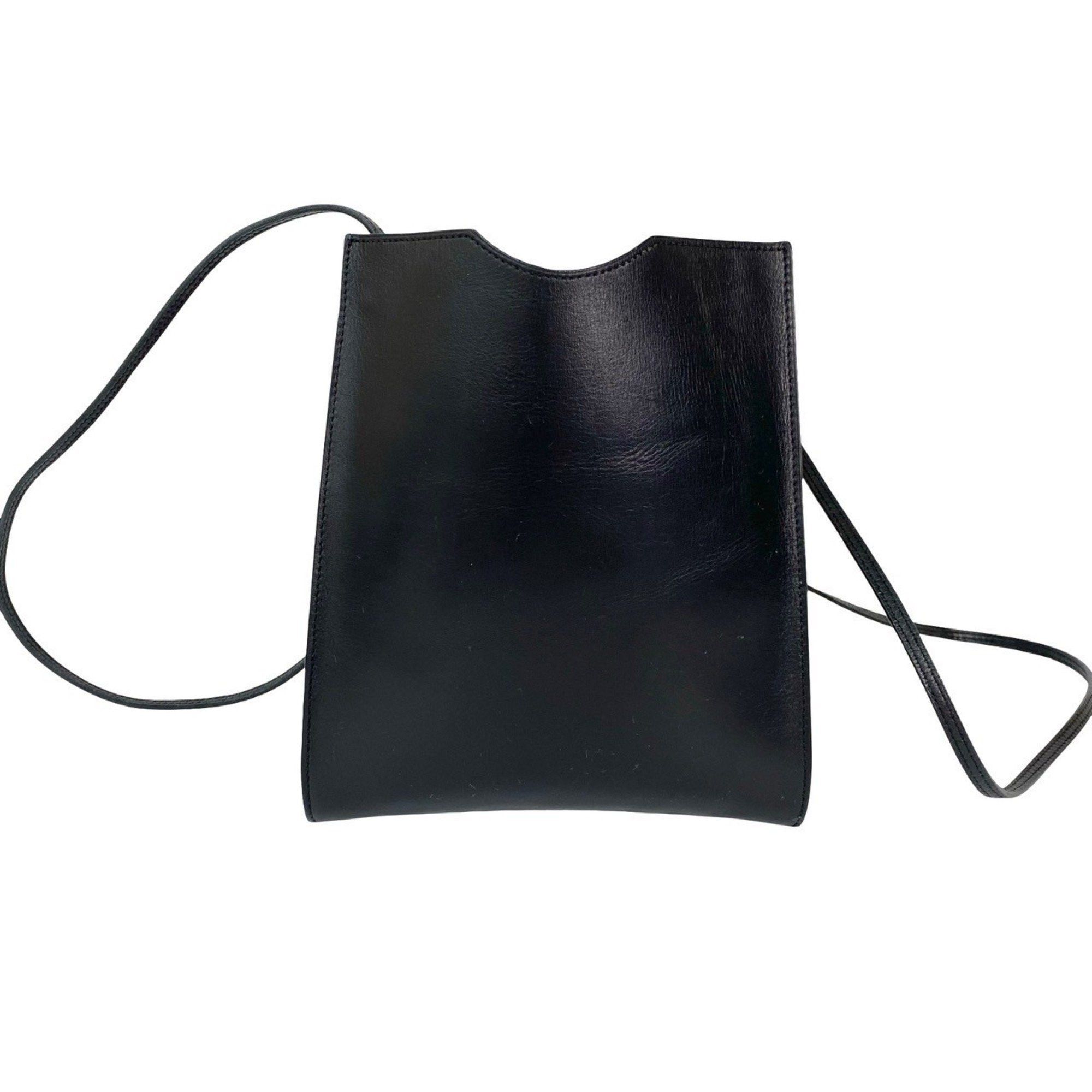 Hermes HERMES Omenitu Leather Mini Shoulder Bag/Pochette/Sacoche in Black 67294 Size ONE SIZE - 3 Thumbnail