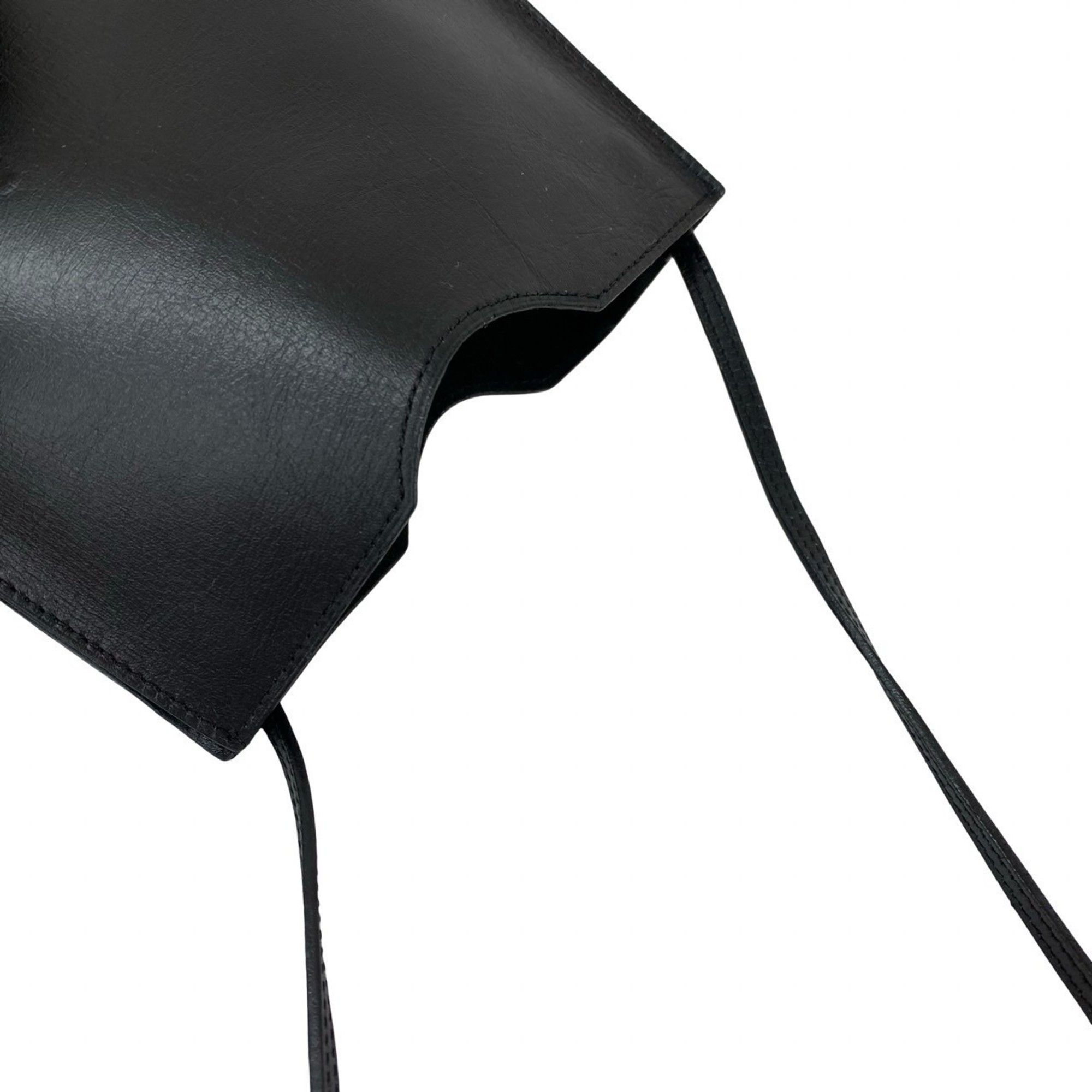 Hermes HERMES Omenitu Leather Mini Shoulder Bag/Pochette/Sacoche in Black 67294 Size ONE SIZE - 4 Thumbnail