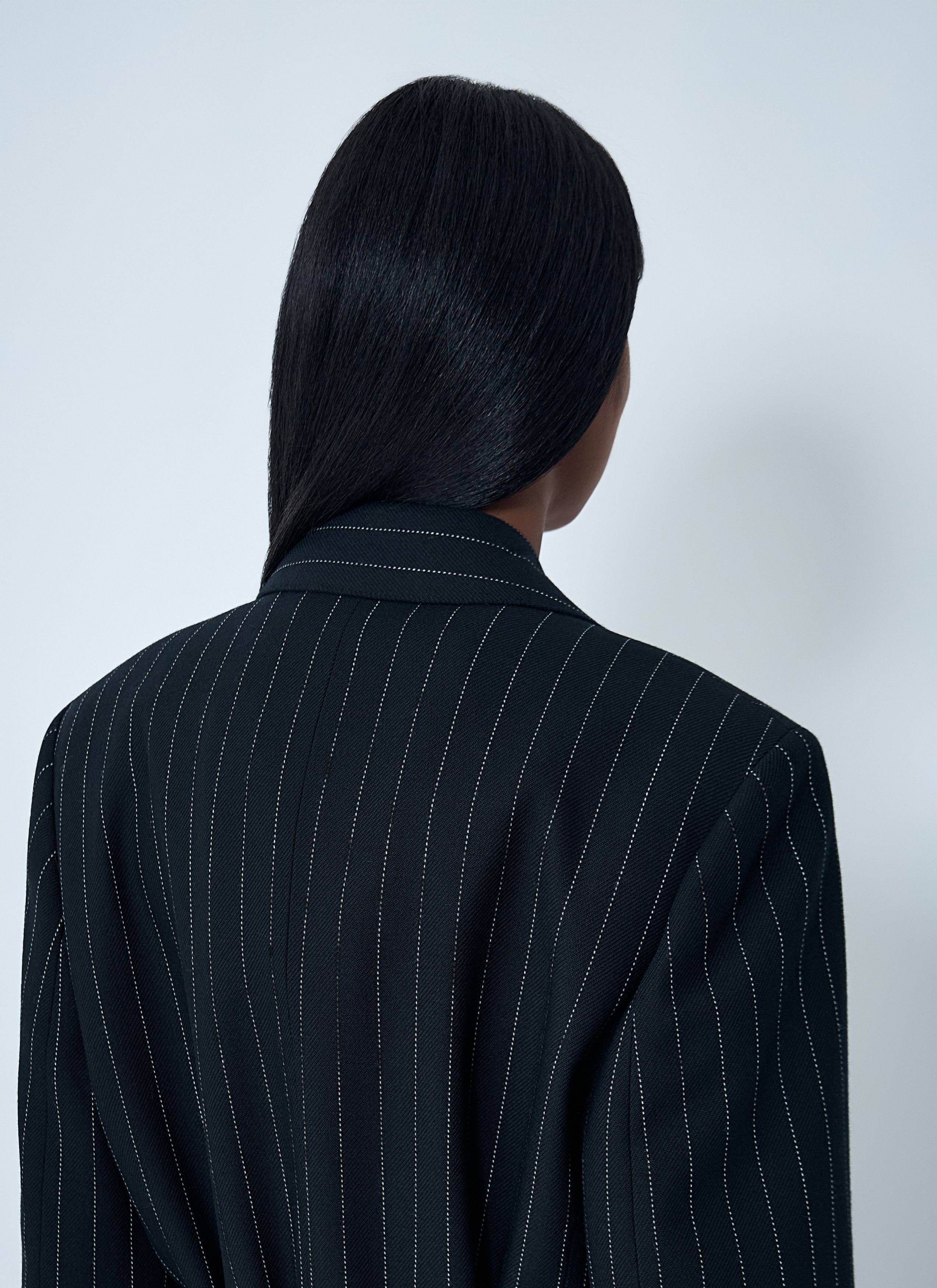 Acne Studios Belted Pinstripe Coat Size S / US 4 / IT 40 - 6 Thumbnail