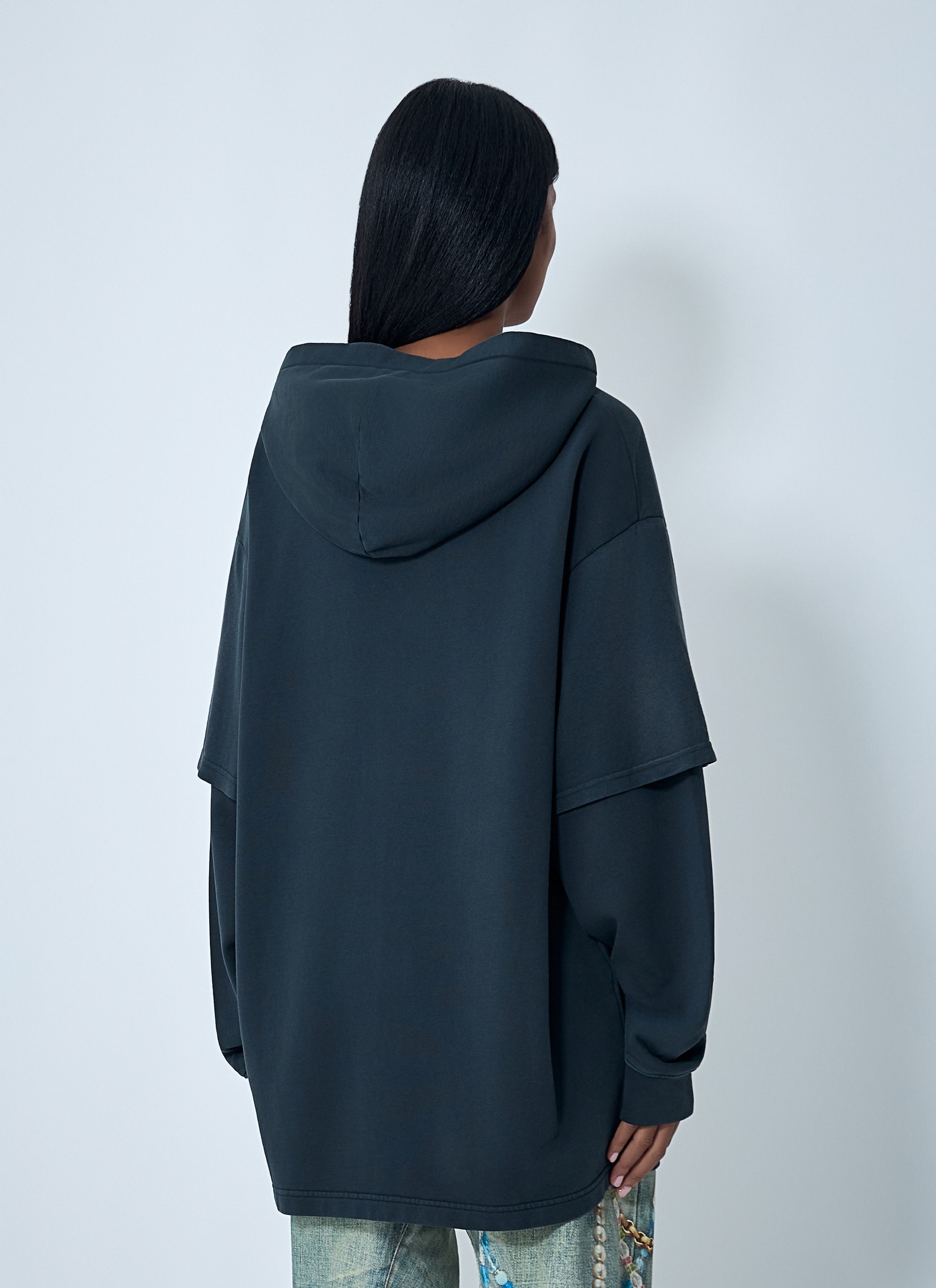 Acne Studios Hooded Logo Motif Sweatshirt Size M / US 6-8 / IT 42-44 - 4 Thumbnail
