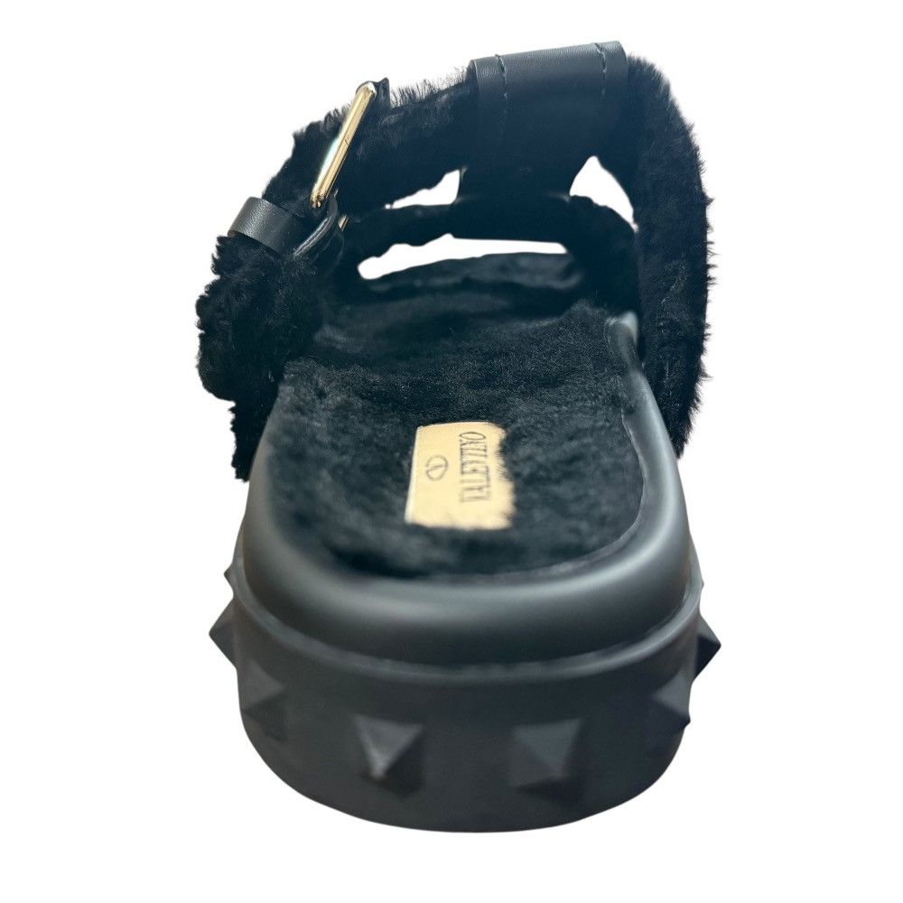 Valentino Valentino Valentino Garavani Rockstud Shearling Sandals Leather Shoes DUTY FREE for USA Size ONE SIZE - 9 Thumbnail
