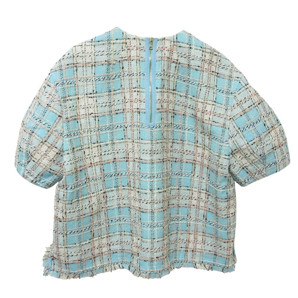 Other Other Drawer Check Tweed Short Sleeve Blouse Others Tops 6521-299-0761 DUTY FREE for USA Size ONE SIZE - 2 Thumbnail