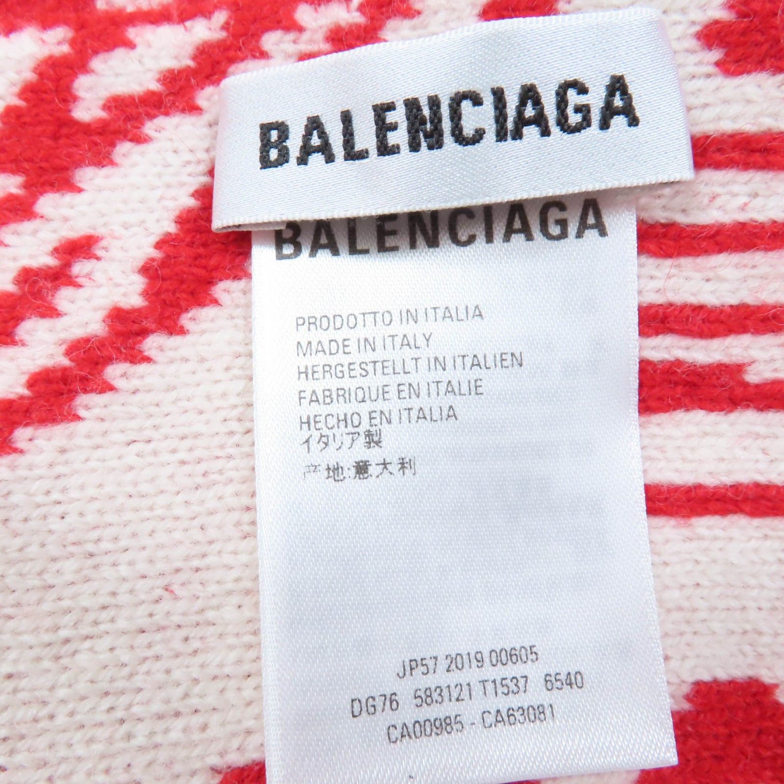 Balenciaga Balenciaga Balenciaga Scarf Virgin Wool Shawl Natural Material Scarf 583121 DUTY FREE for USA Size ONE SIZE - 5 Thumbnail