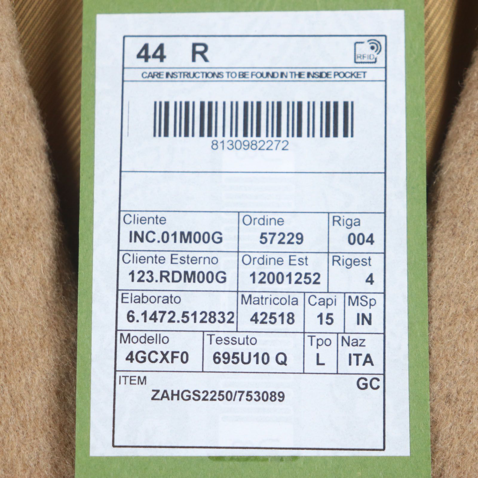 Gucci Gucci Gucci Chester coat Wool Coat Leather Outerwear 753089 DUTY FREE for USA Size ONE SIZE - 13 Thumbnail