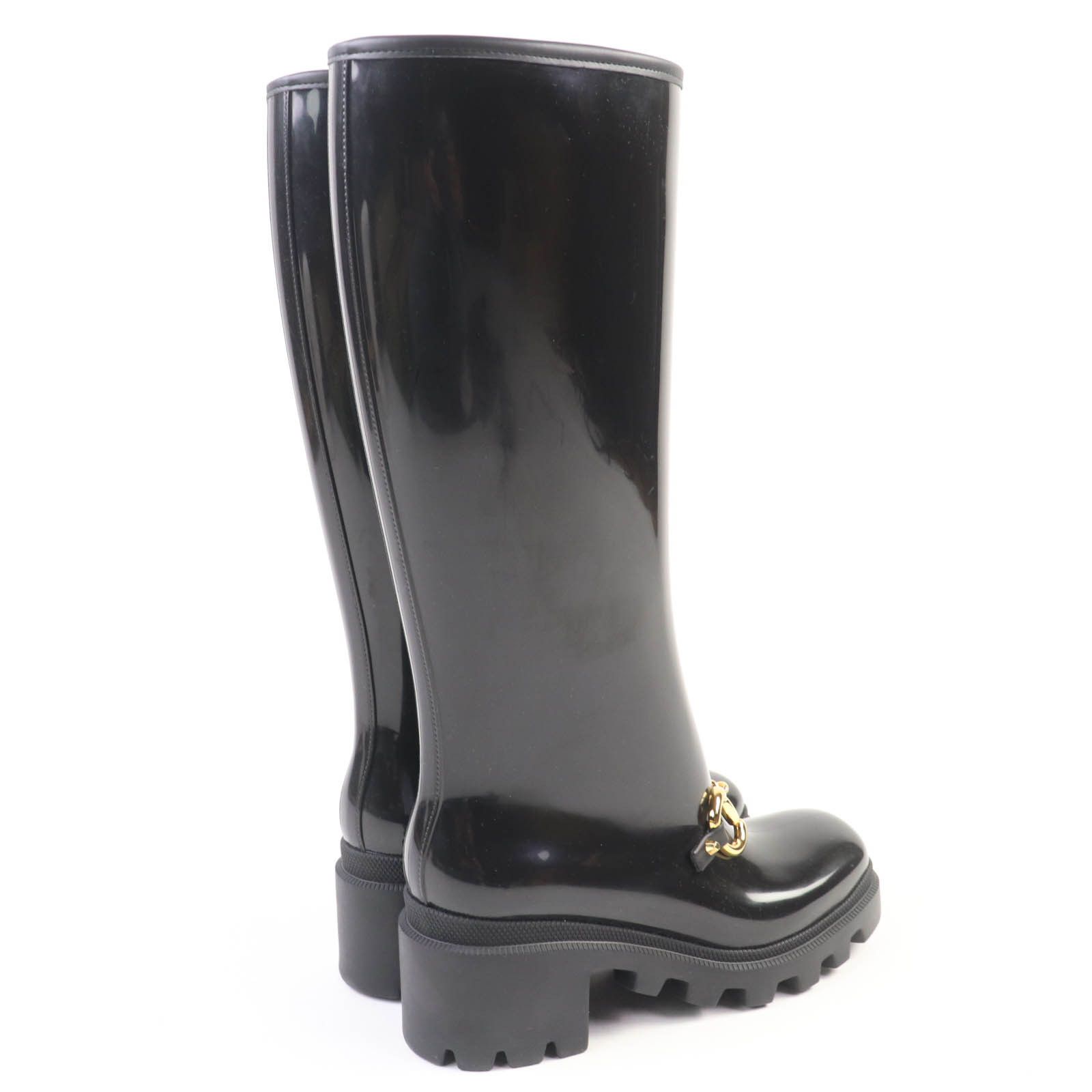 Gucci Gucci Gucci Horsebit Rubber Long Boots Plastic Shoes 659707 DUTY FREE for USA Size ONE SIZE - 3 Thumbnail