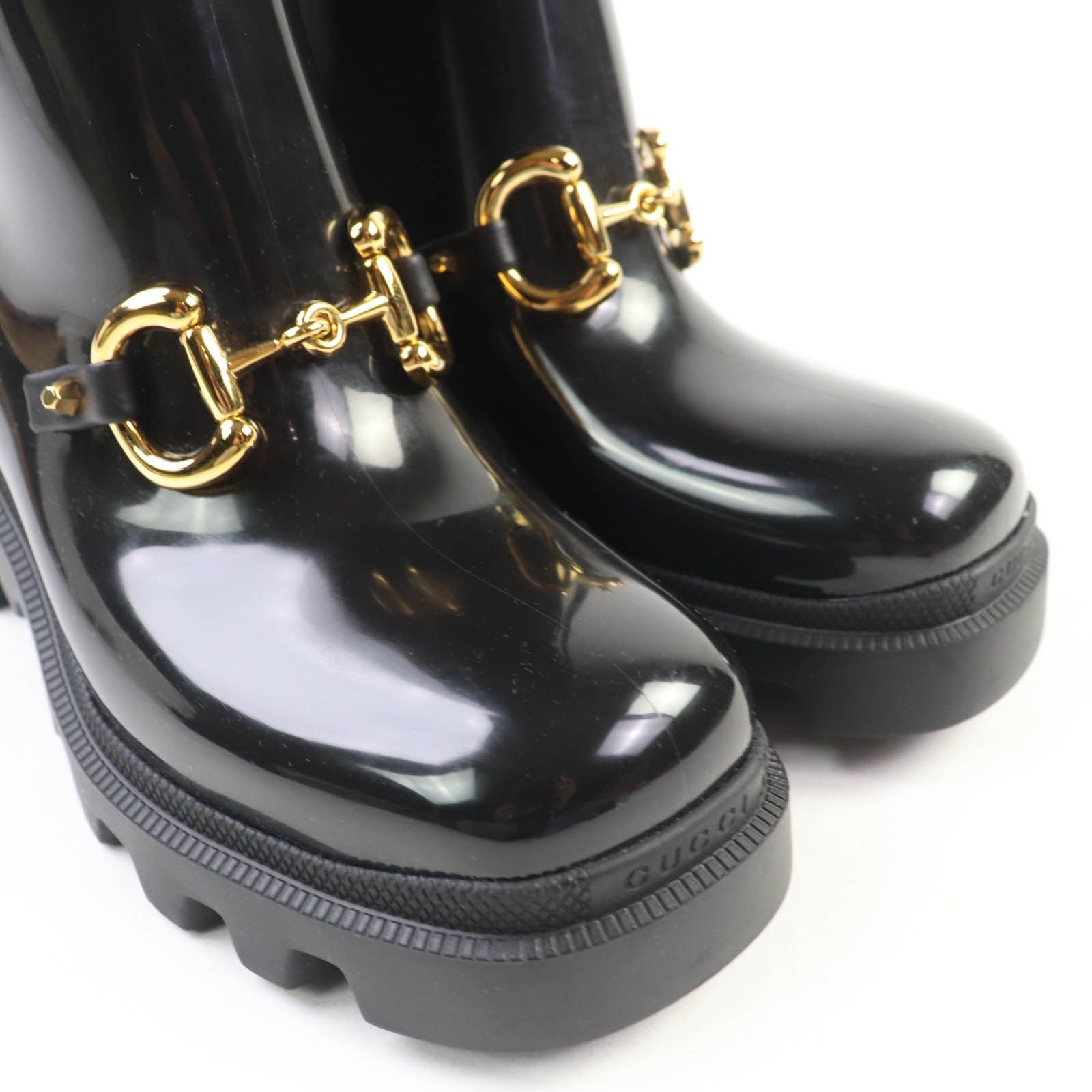 Gucci Gucci Gucci Horsebit Rubber Long Boots Plastic Shoes 659707 DUTY FREE for USA Size ONE SIZE - 8 Thumbnail