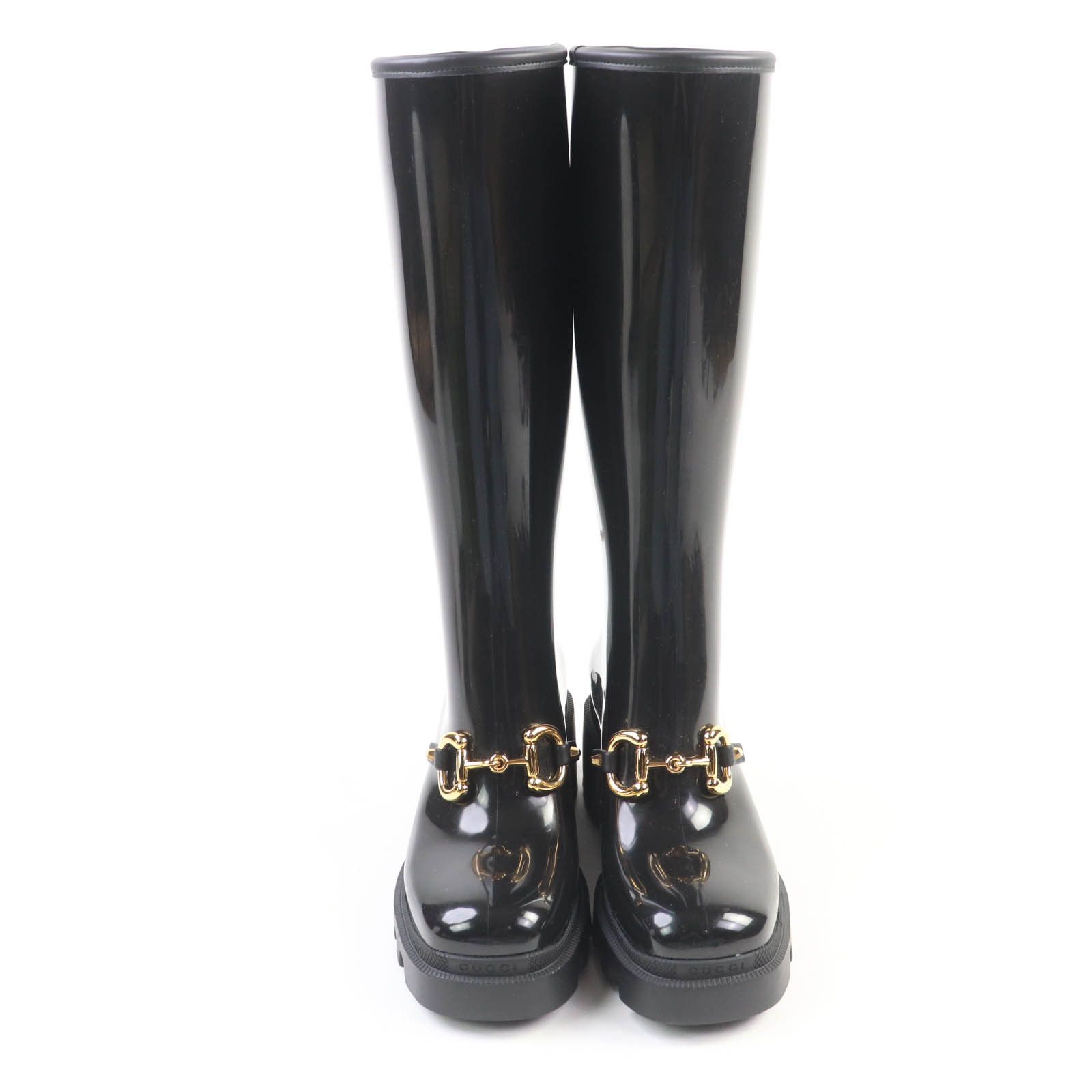 Gucci Gucci Gucci Horsebit Rubber Long Boots Plastic Shoes 659707 DUTY FREE for USA Size ONE SIZE - 4 Thumbnail