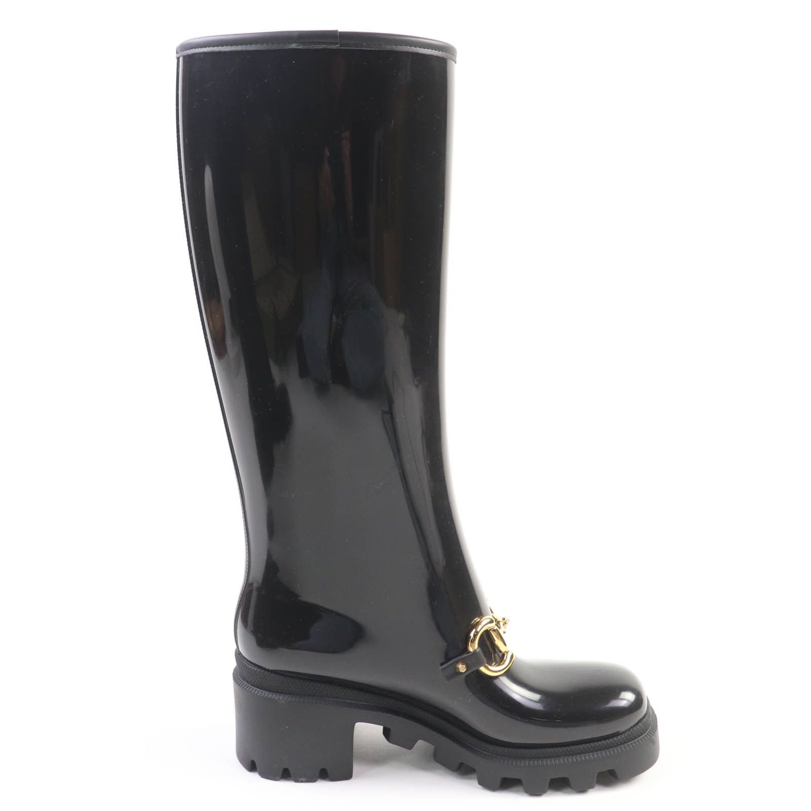 Gucci Gucci Gucci Horsebit Rubber Long Boots Plastic Shoes 659707 DUTY FREE for USA Size ONE SIZE - 6 Thumbnail
