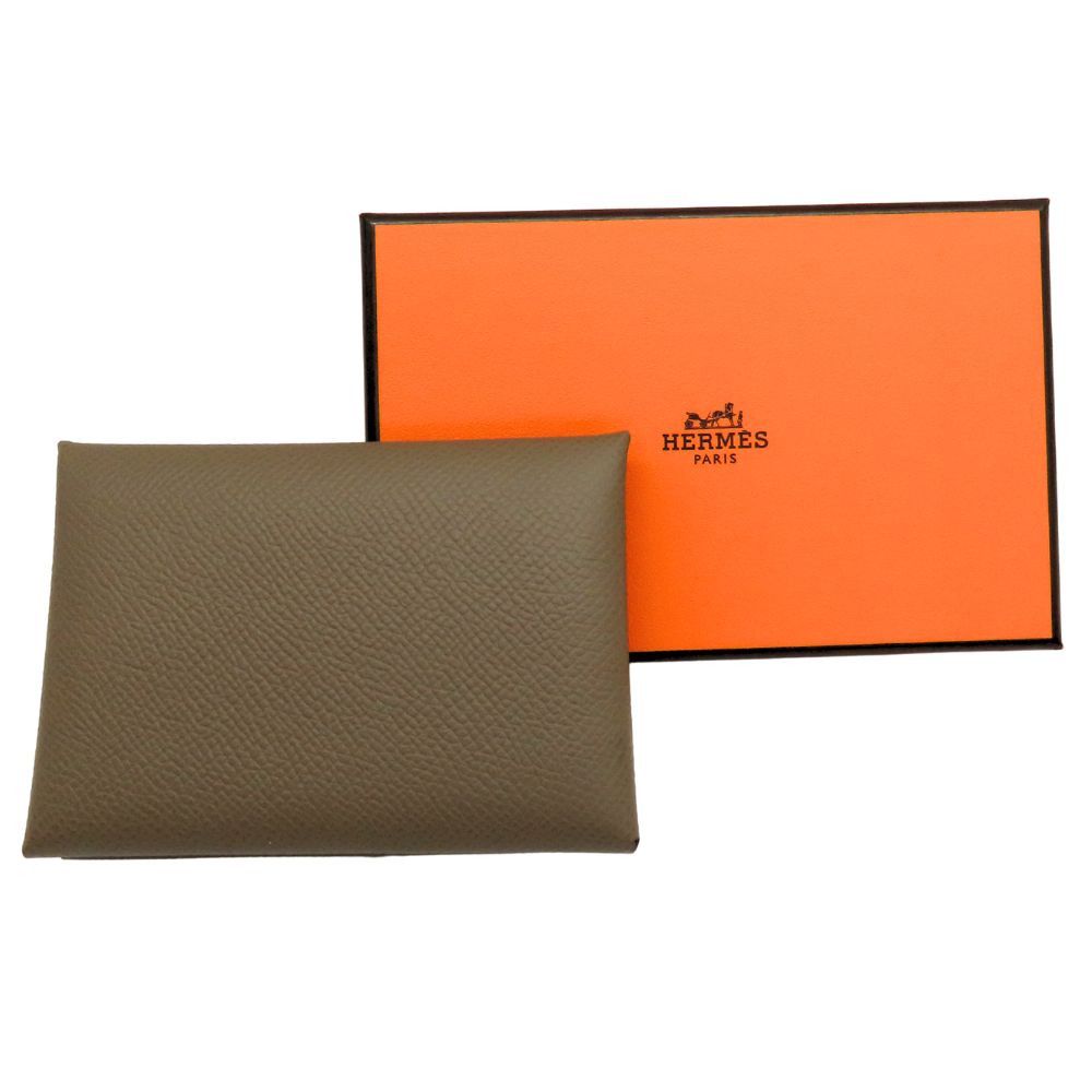 Hermes Hermes Hermes Calvi Duo Epsom Card Case Leather Card Case Stamp B (2023) DUTY FREE for USA Size ONE SIZE - 12 Thumbnail
