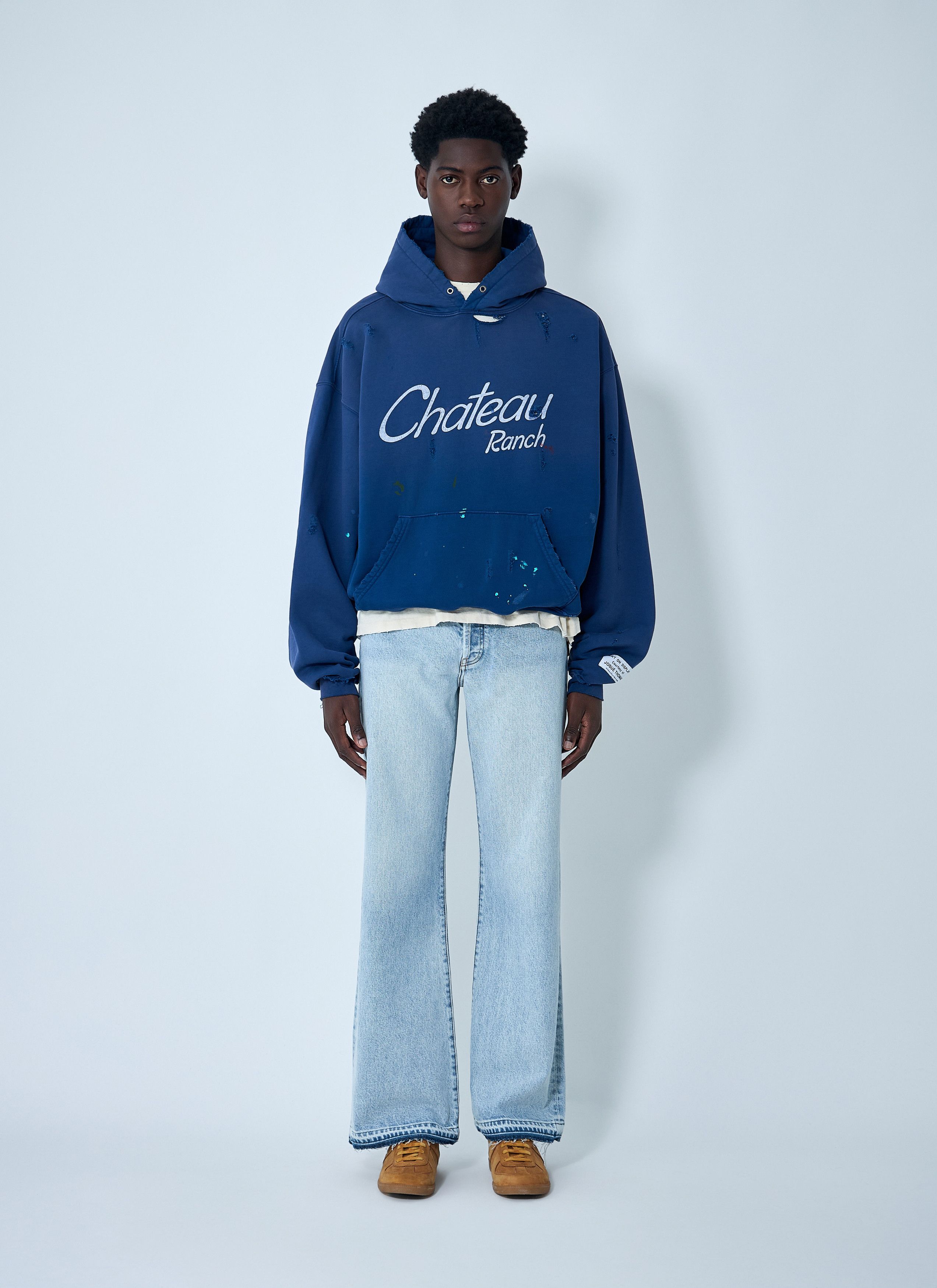 Gallery Dept. Distressed Chateau Raunch Hooded Sweatshirt Size US L / EU 52-54 / 3 - 2 Thumbnail