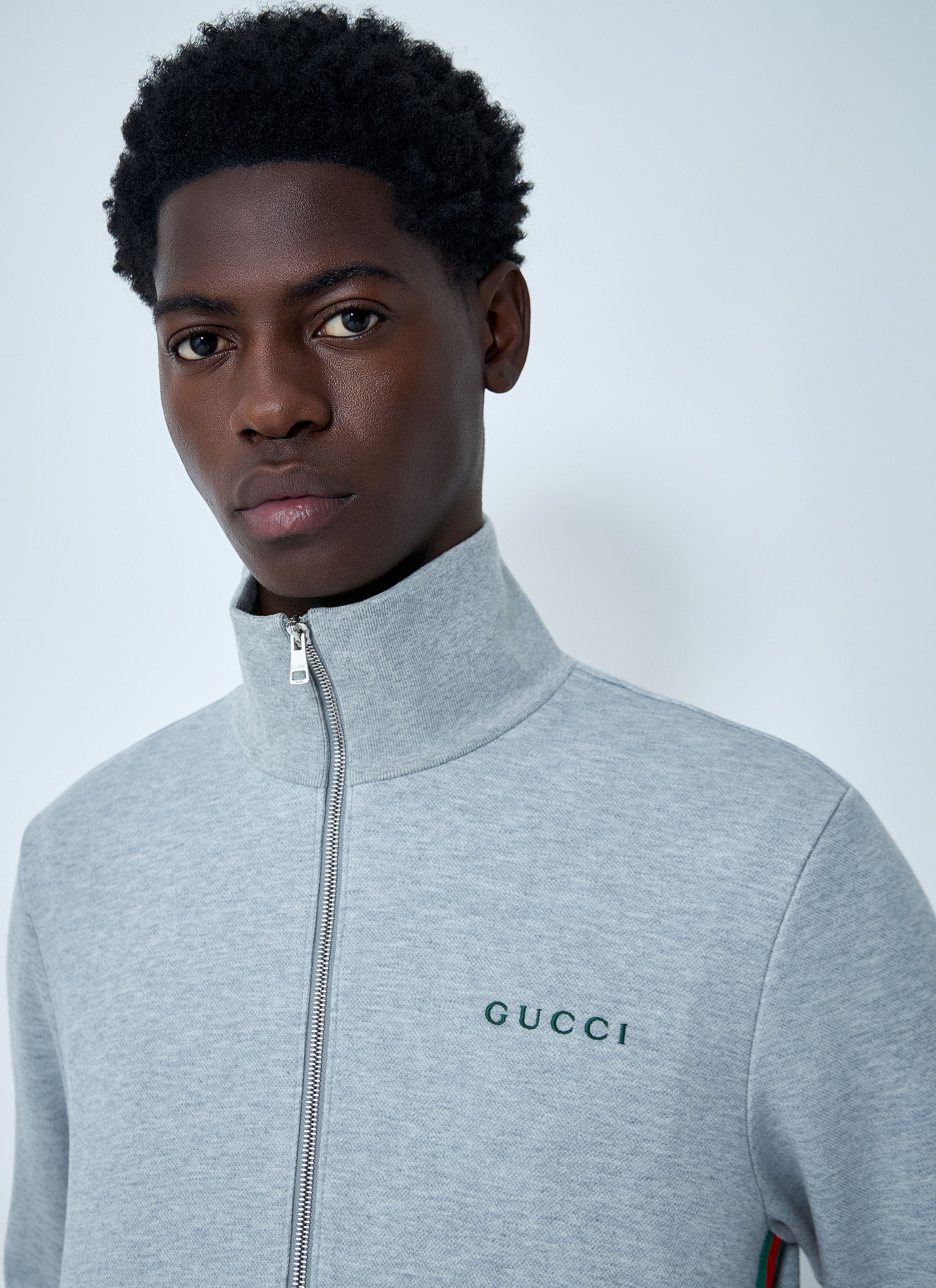 Gucci Web Motif Zip-Up Sweatshirt Size US L / EU 52-54 / 3 - 5 Thumbnail