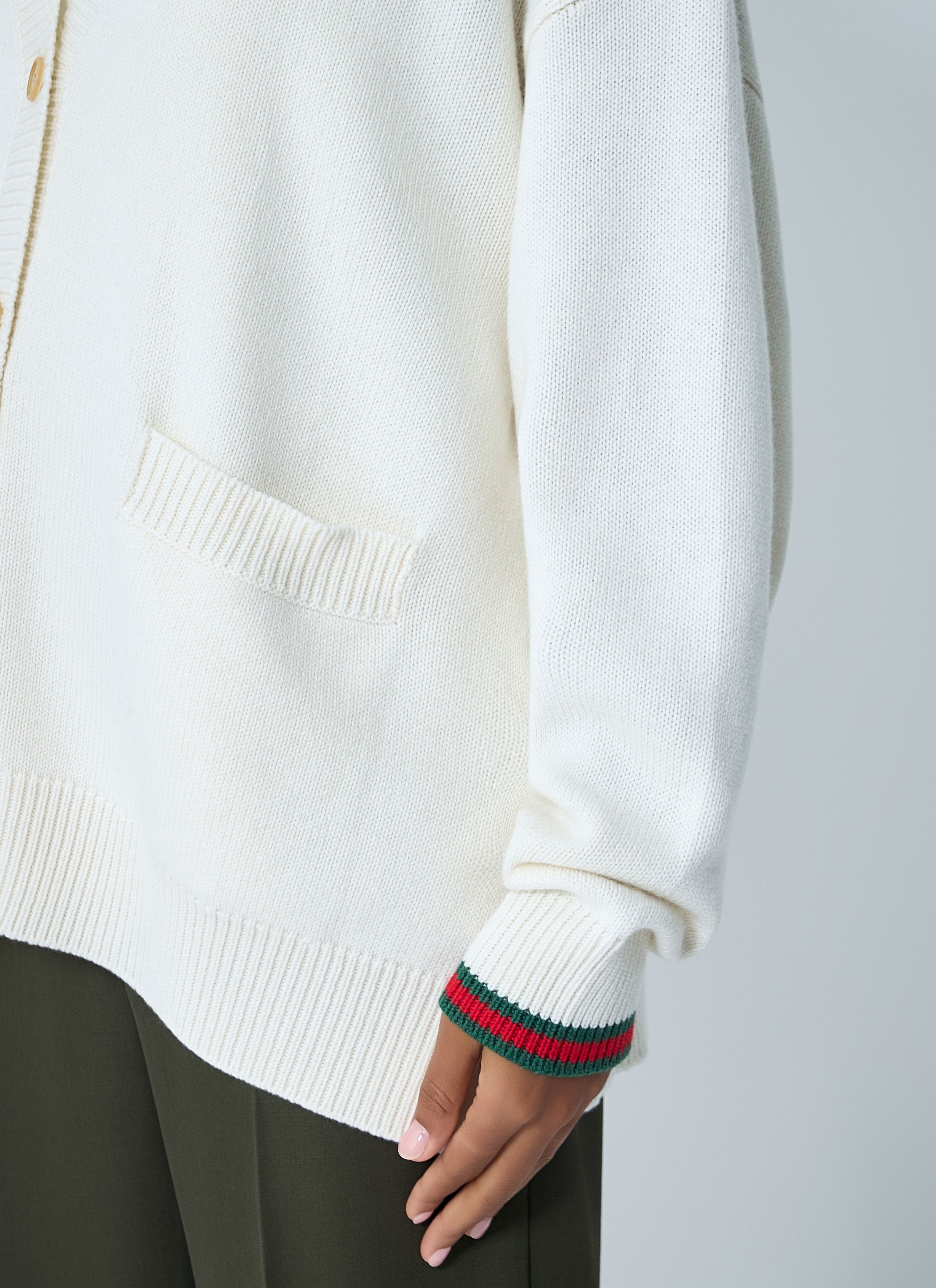 Gucci Web Trim Cardigan Size S / US 4 / IT 40 - 5 Thumbnail