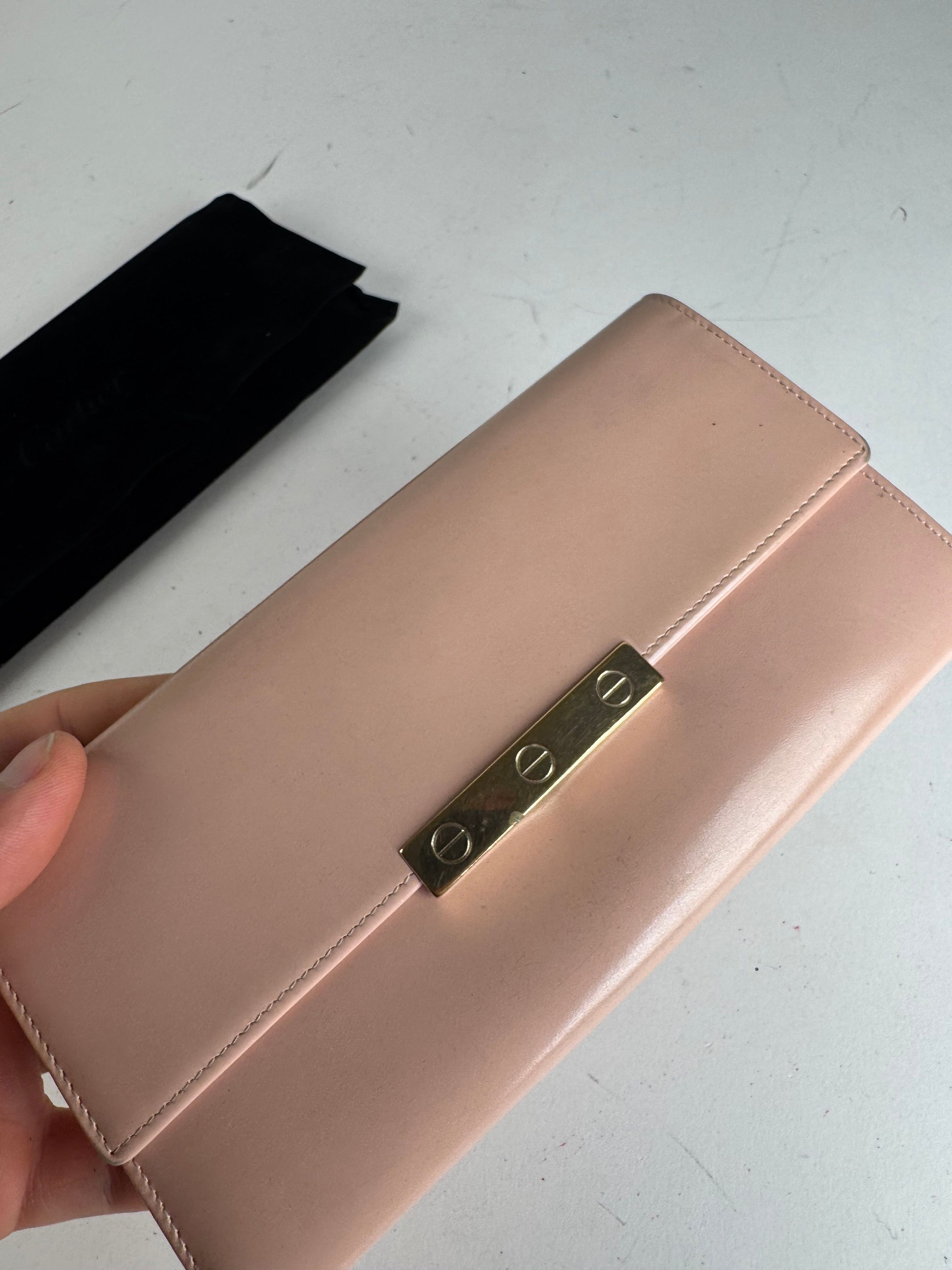 Cartier Vintage Patent Leather Wallet Pink Size ONE SIZE - 4 Thumbnail
