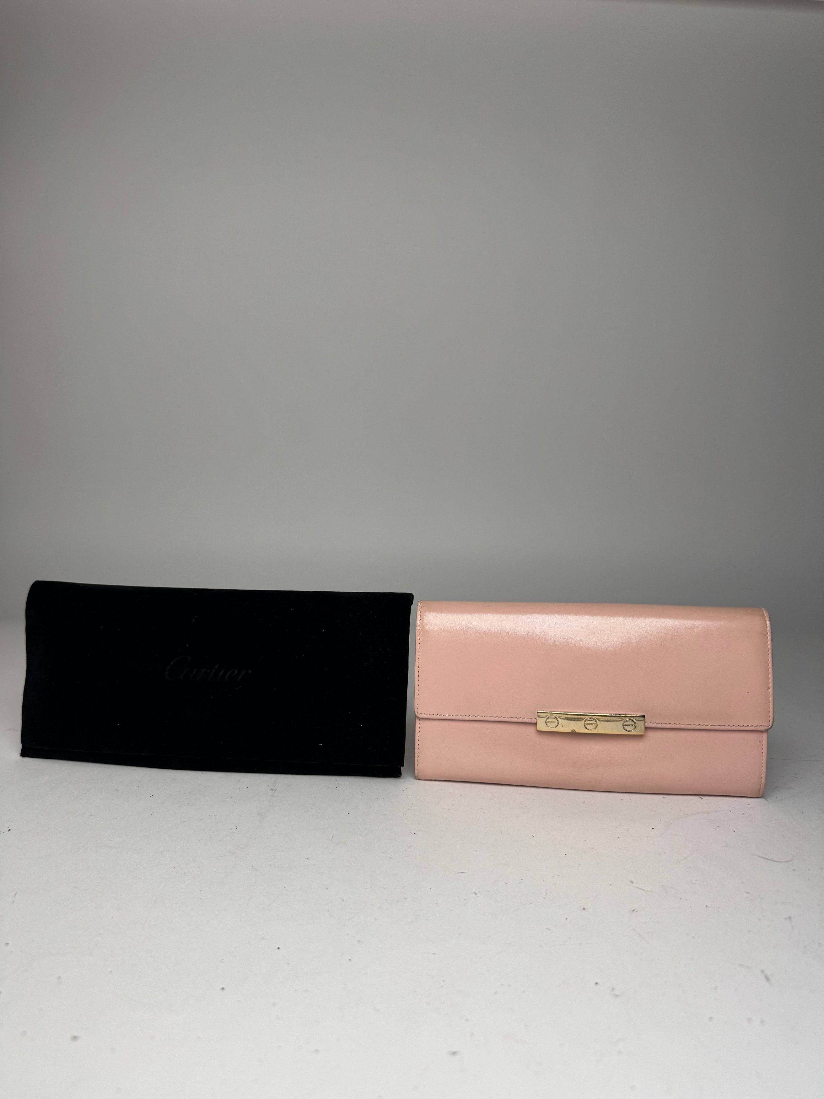 Cartier Vintage Patent Leather Wallet Pink Size ONE SIZE - 11 Thumbnail
