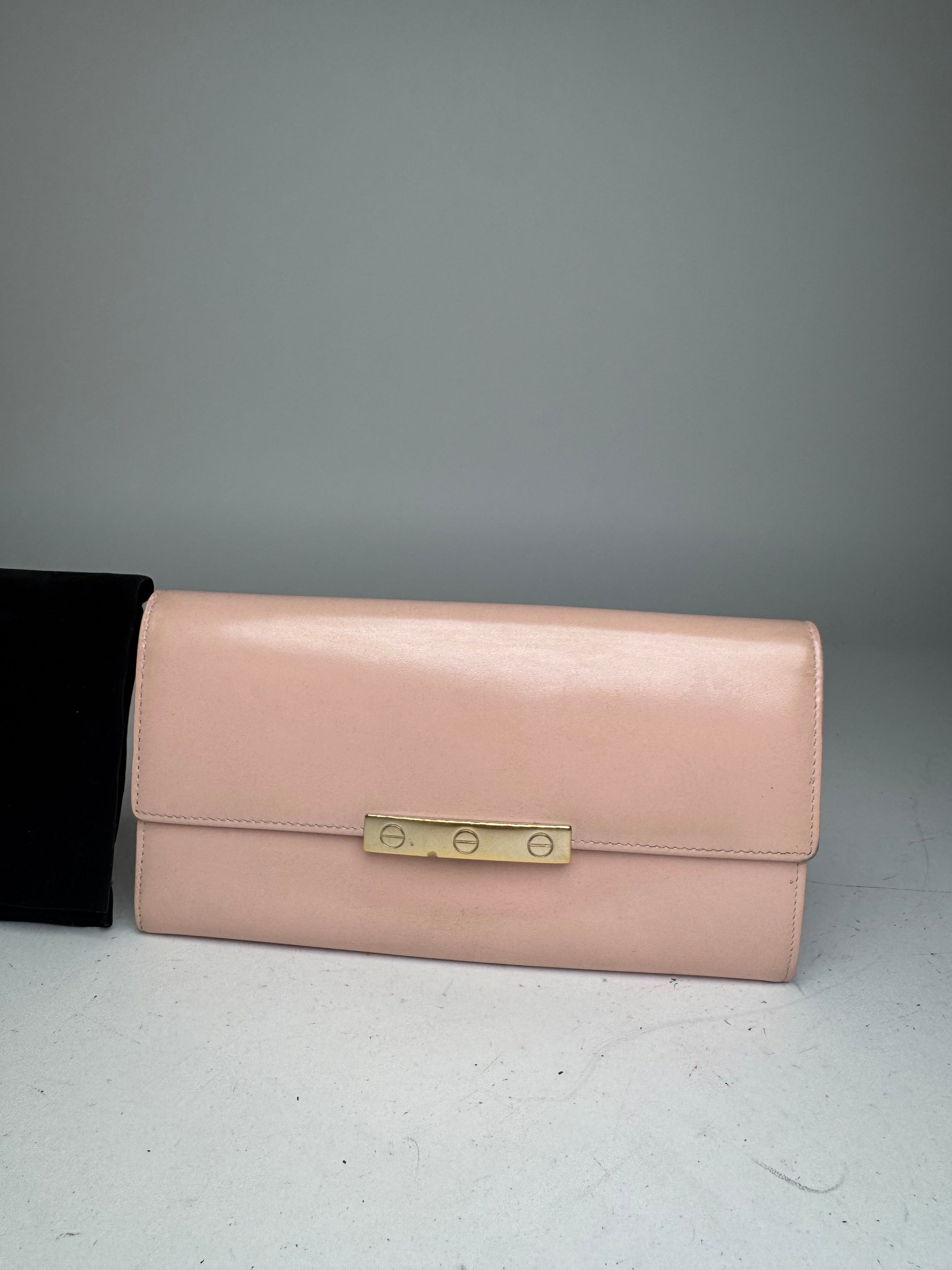 Cartier Vintage Patent Leather Wallet Pink Size ONE SIZE - 7 Thumbnail