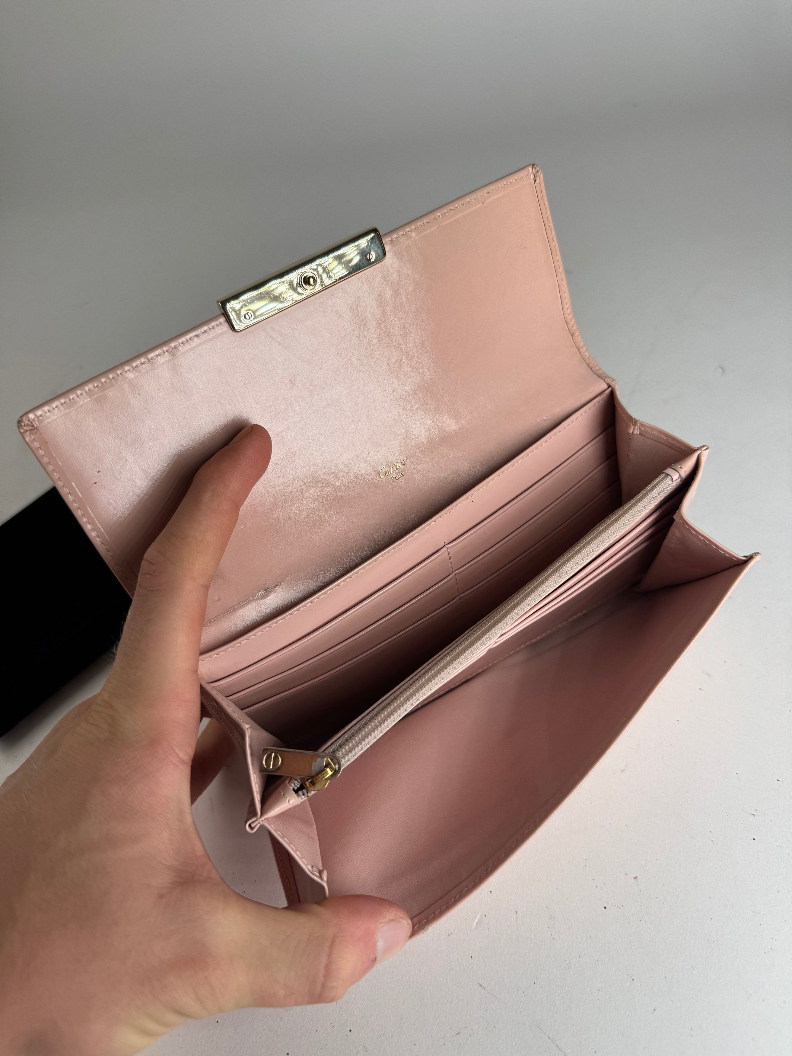 Cartier Vintage Patent Leather Wallet Pink Size ONE SIZE - 6 Thumbnail