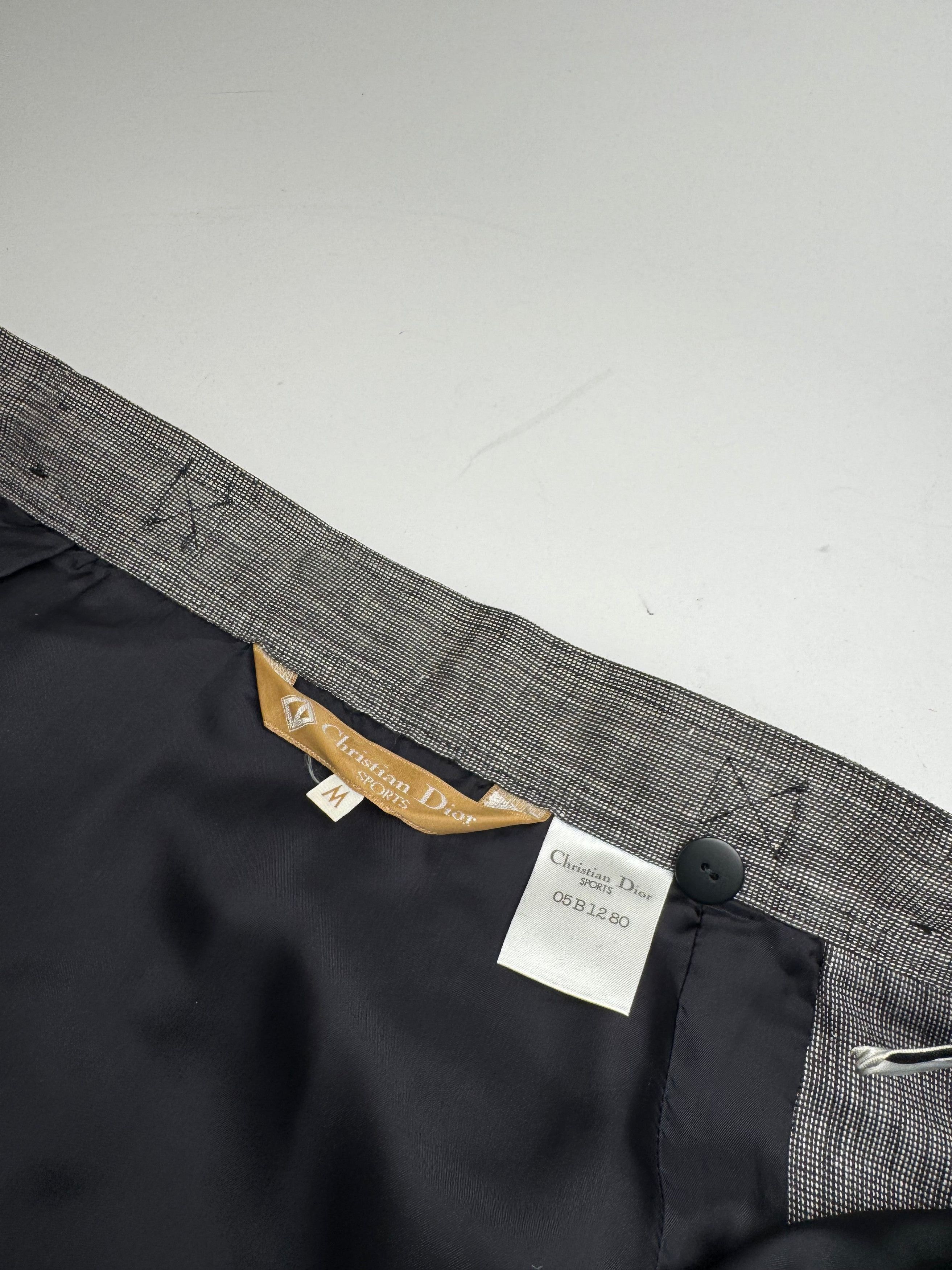 Dior Vintage Asymetric Checked Wool Skirt M Grey Size 30" / US 8 / IT 44 - 12 Thumbnail