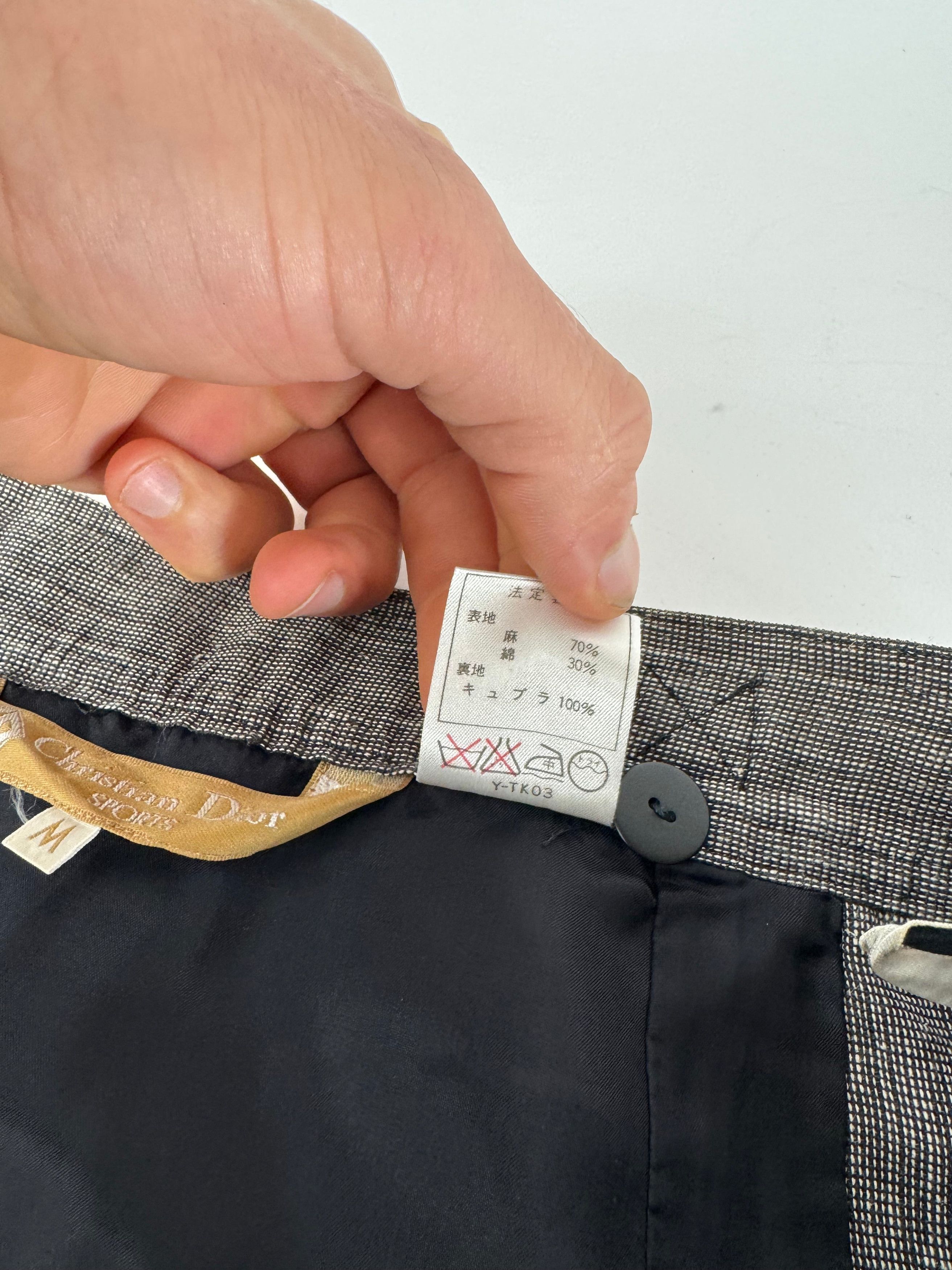 Dior Vintage Asymetric Checked Wool Skirt M Grey Size 30" / US 8 / IT 44 - 13 Thumbnail