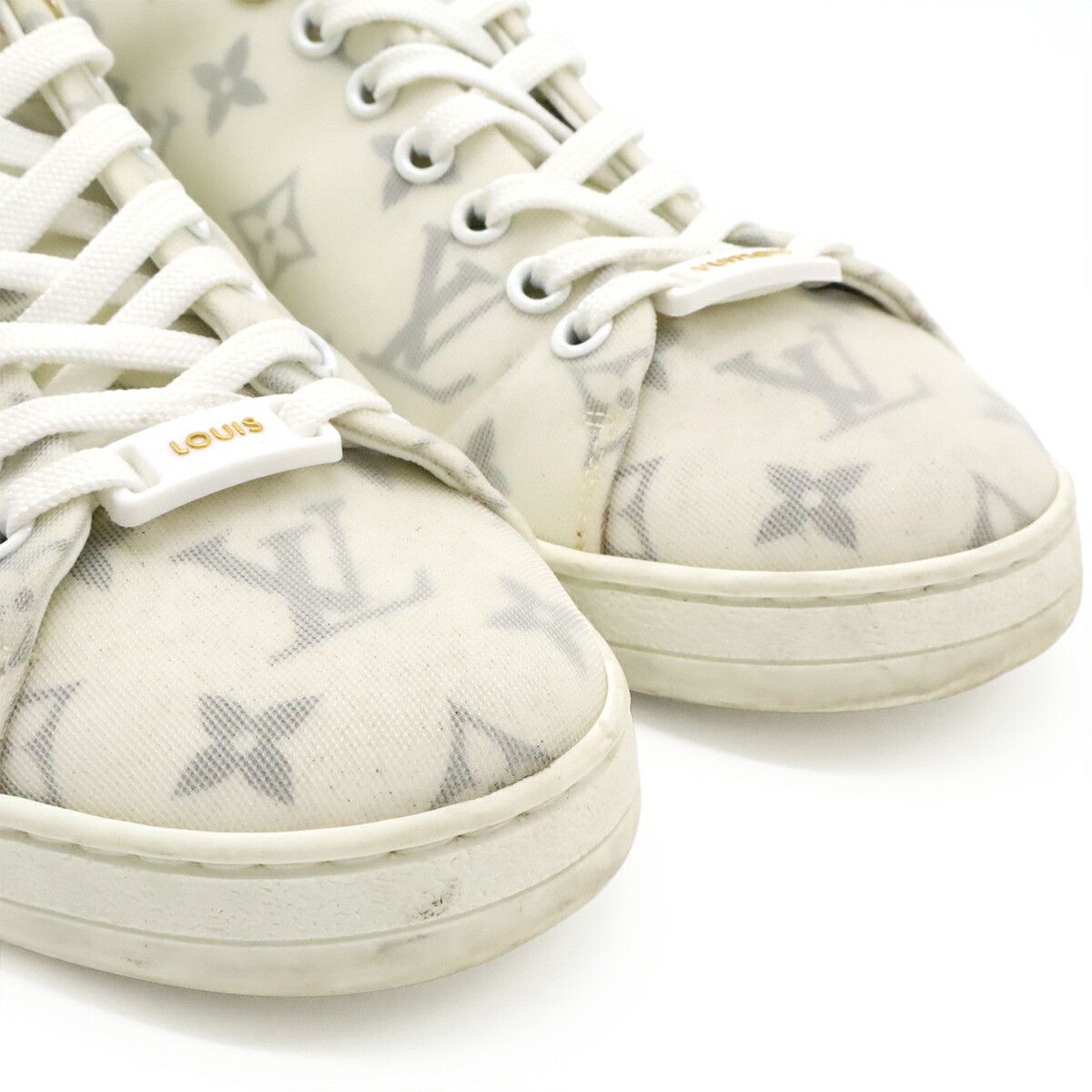 Louis Vuitton Louis Vuitton Louis Vuitton Frontrow Monogram Fabric Sneakers Canvas Shoes DUTY FREE for USA Size ONE SIZE - 5 Thumbnail