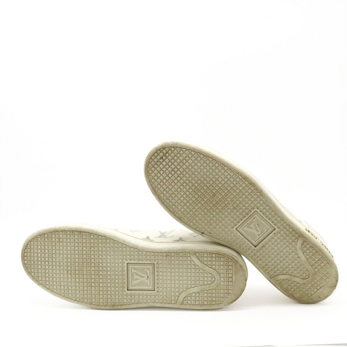 Louis Vuitton Louis Vuitton Louis Vuitton Frontrow Monogram Fabric Sneakers Canvas Shoes DUTY FREE for USA Size ONE SIZE - 4 Thumbnail