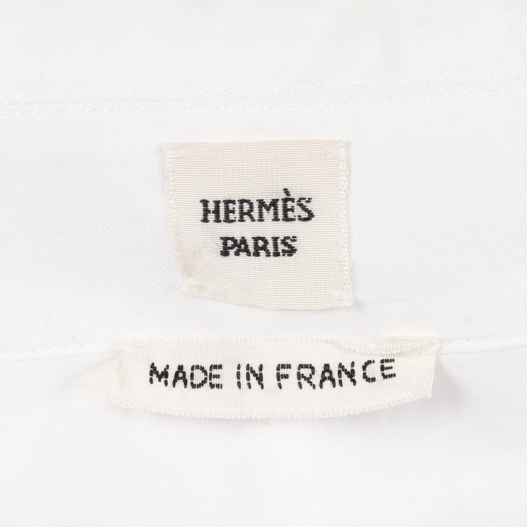 Hermes Hermes Hermes Serie Button Cotton Long Sleeve Shirt Cotton Dress Shirt DUTY FREE for USA Size ONE SIZE - 3 Thumbnail