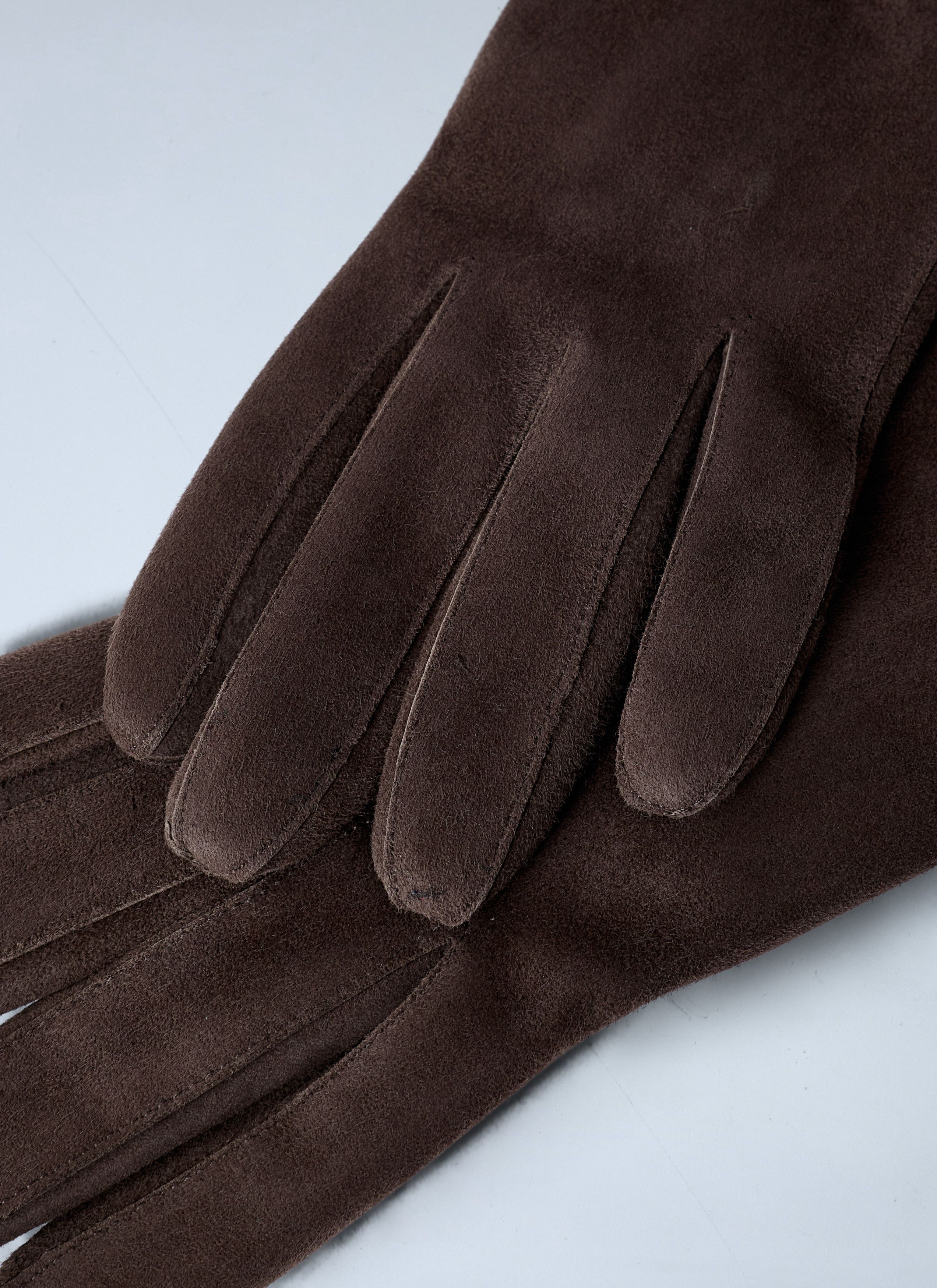 Max Mara Suede Gloves Size ONE SIZE - 2 Thumbnail