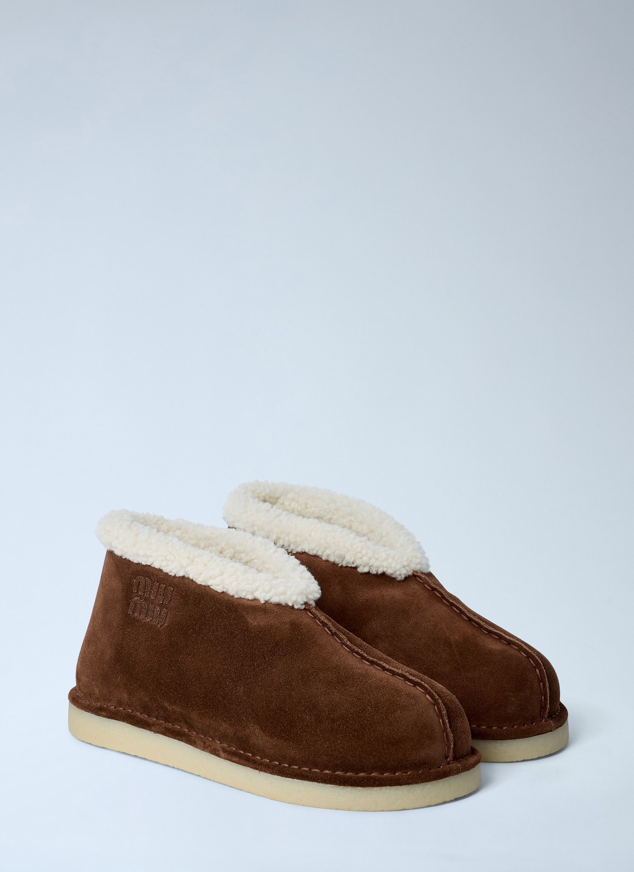 Miu Miu Suede Logo Motifs Boots Size US 6 / IT 36 - 2 Thumbnail