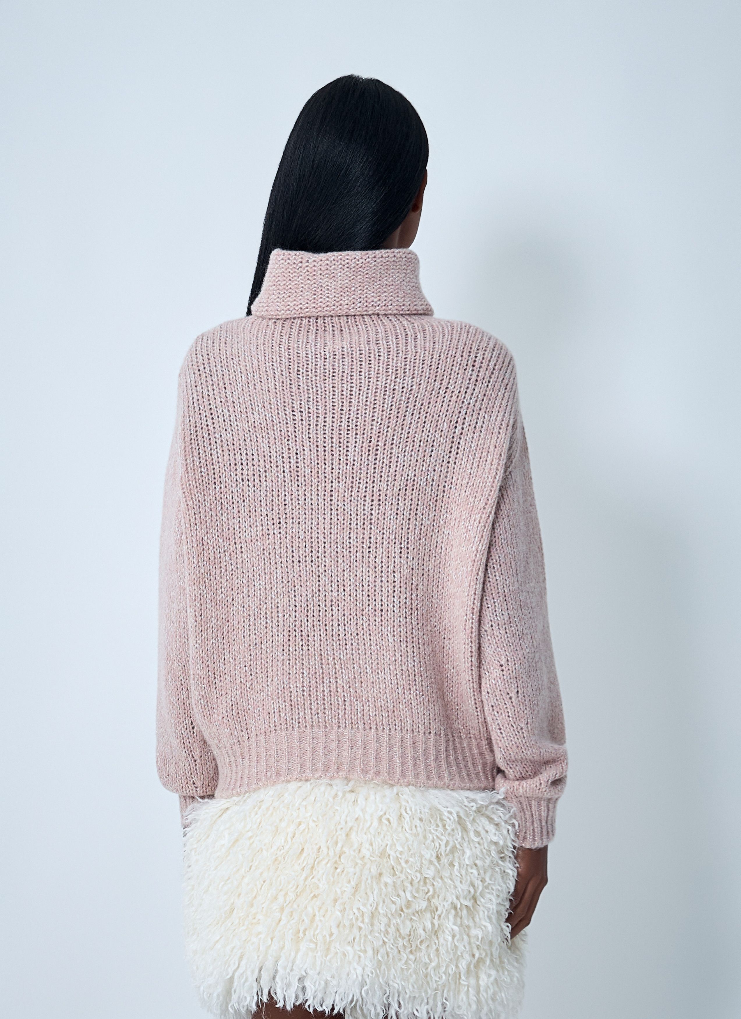 Moncler Wool-Blend Cable Knit Sweater Size M / US 6-8 / IT 42-44 - 4 Thumbnail