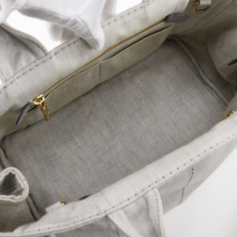 Prada Prada Prada Canapa Denim 2way Handbag Denim Handbag 1BG439 DUTY FREE for USA Size ONE SIZE - 6 Thumbnail