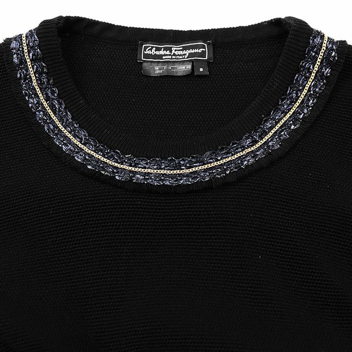 Salvatore Ferragamo Salvatore Ferragamo Salvatore Ferragamo Cotton Blend Knit 2way Top Cotton Tops DUTY FREE for USA Size ONE SIZE - 16 Thumbnail
