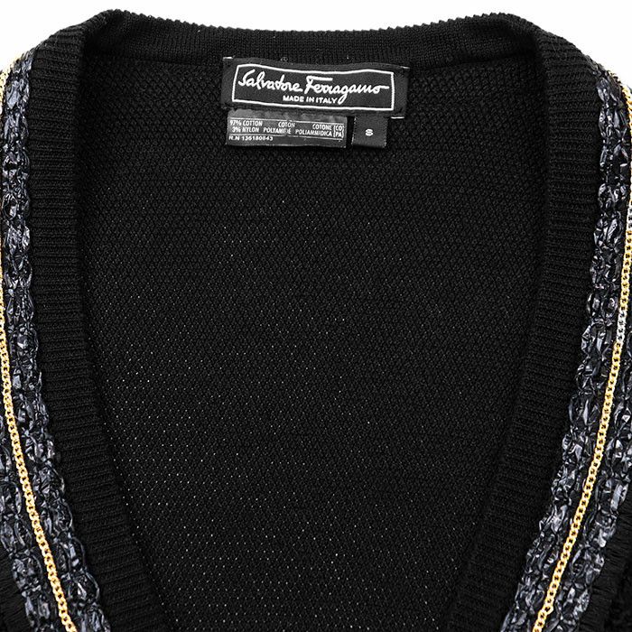 Salvatore Ferragamo Salvatore Ferragamo Salvatore Ferragamo Cotton Blend Knit 2way Top Cotton Tops DUTY FREE for USA Size ONE SIZE - 14 Thumbnail