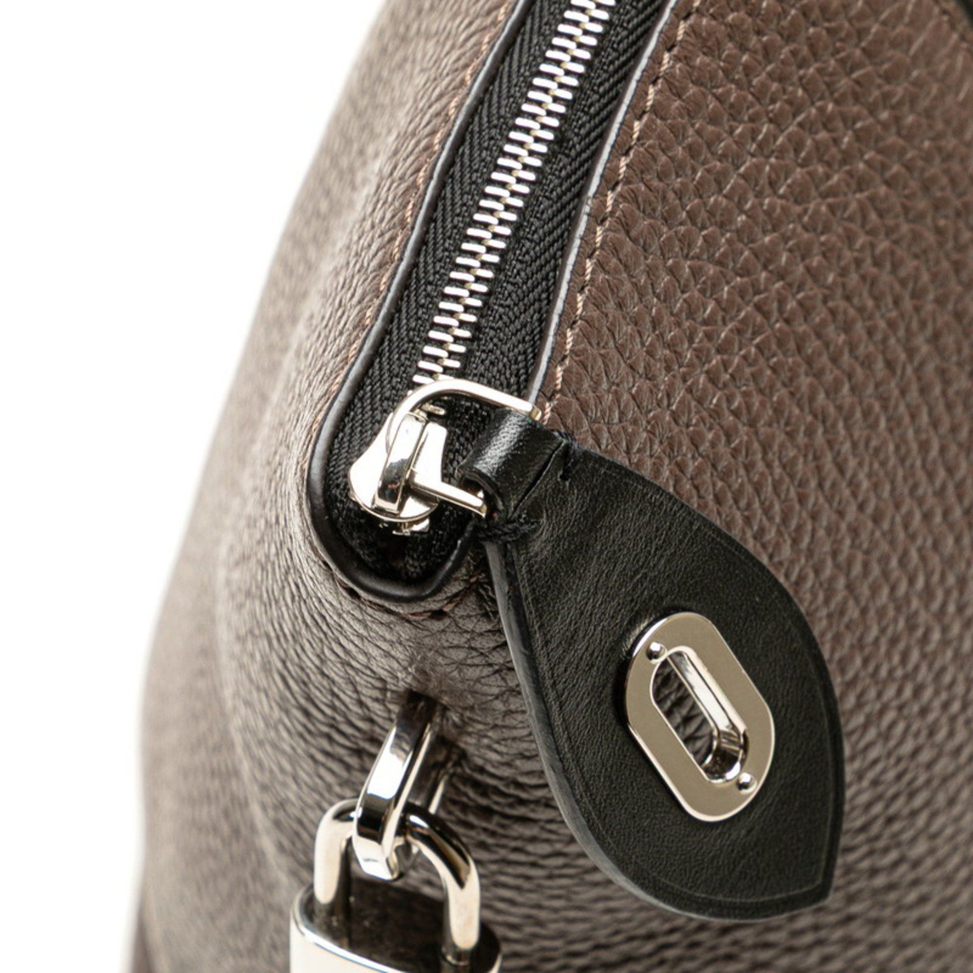 Louis Vuitton Louis Vuitton Parceana Lockit PM Two-Tone Handbag M51066 in Off-White and Dark Brown Taurillon Leather. Women's. LOUIS VUITTON Size ONE SIZE - 5 Thumbnail