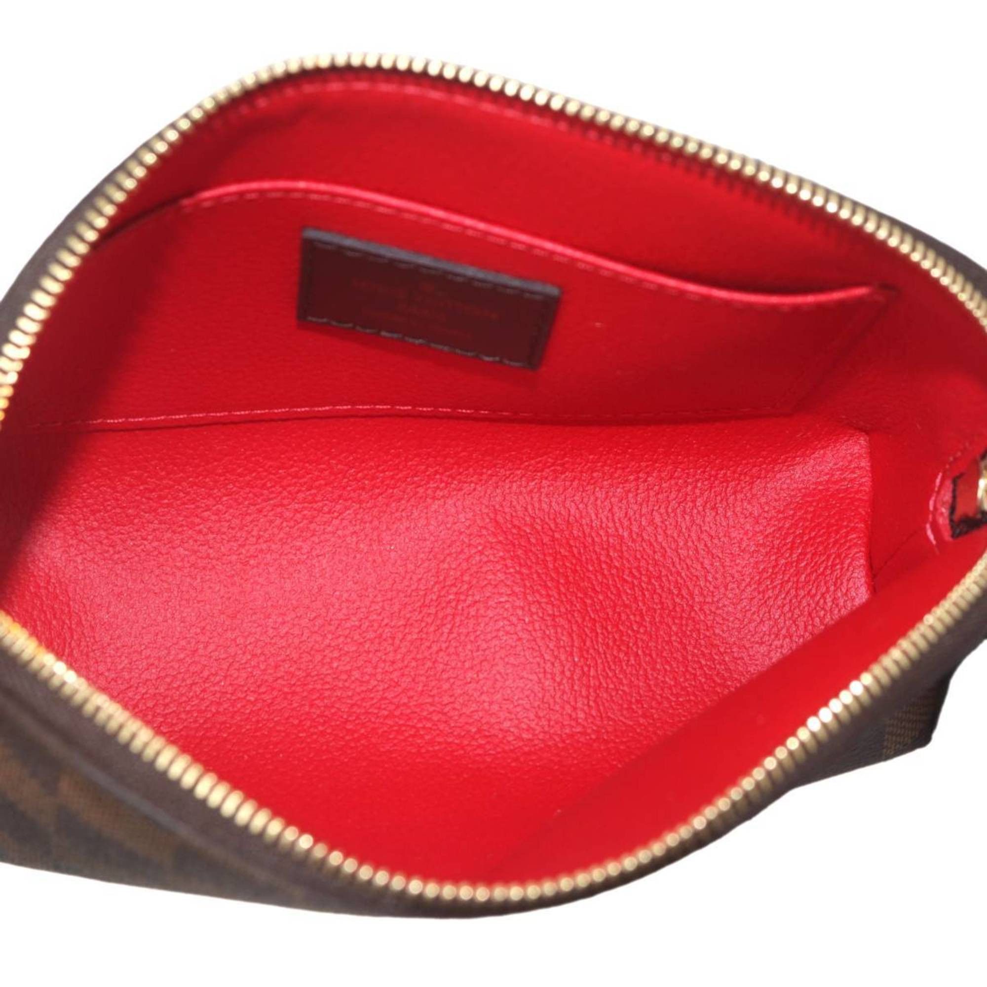 Louis Vuitton Louis Vuitton Pochette Tick Pouch Damier Ebene N47516 C104 Size ONE SIZE - 6 Thumbnail