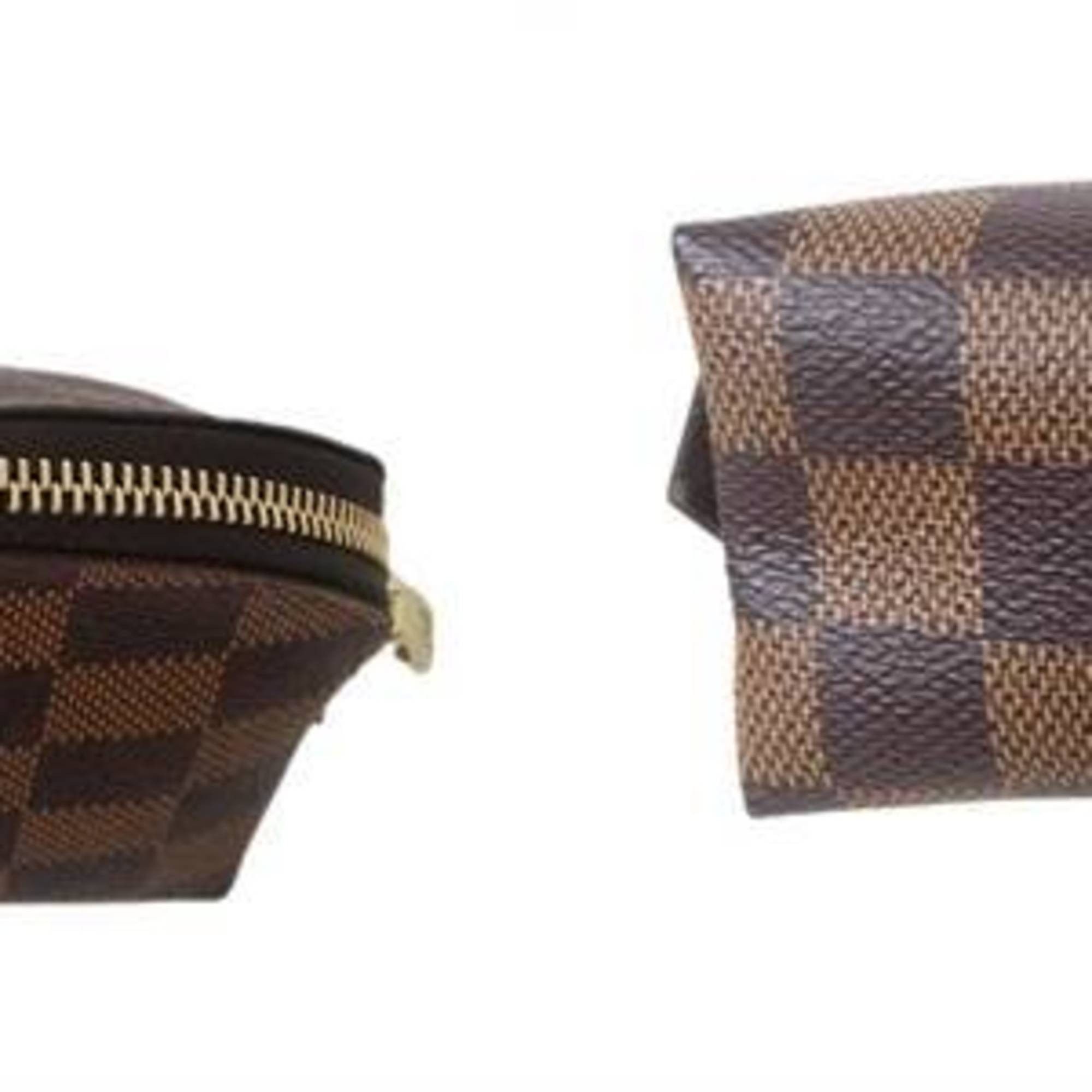 Louis Vuitton Louis Vuitton Pochette Tick Pouch Damier Ebene N47516 C104 Size ONE SIZE - 4 Thumbnail