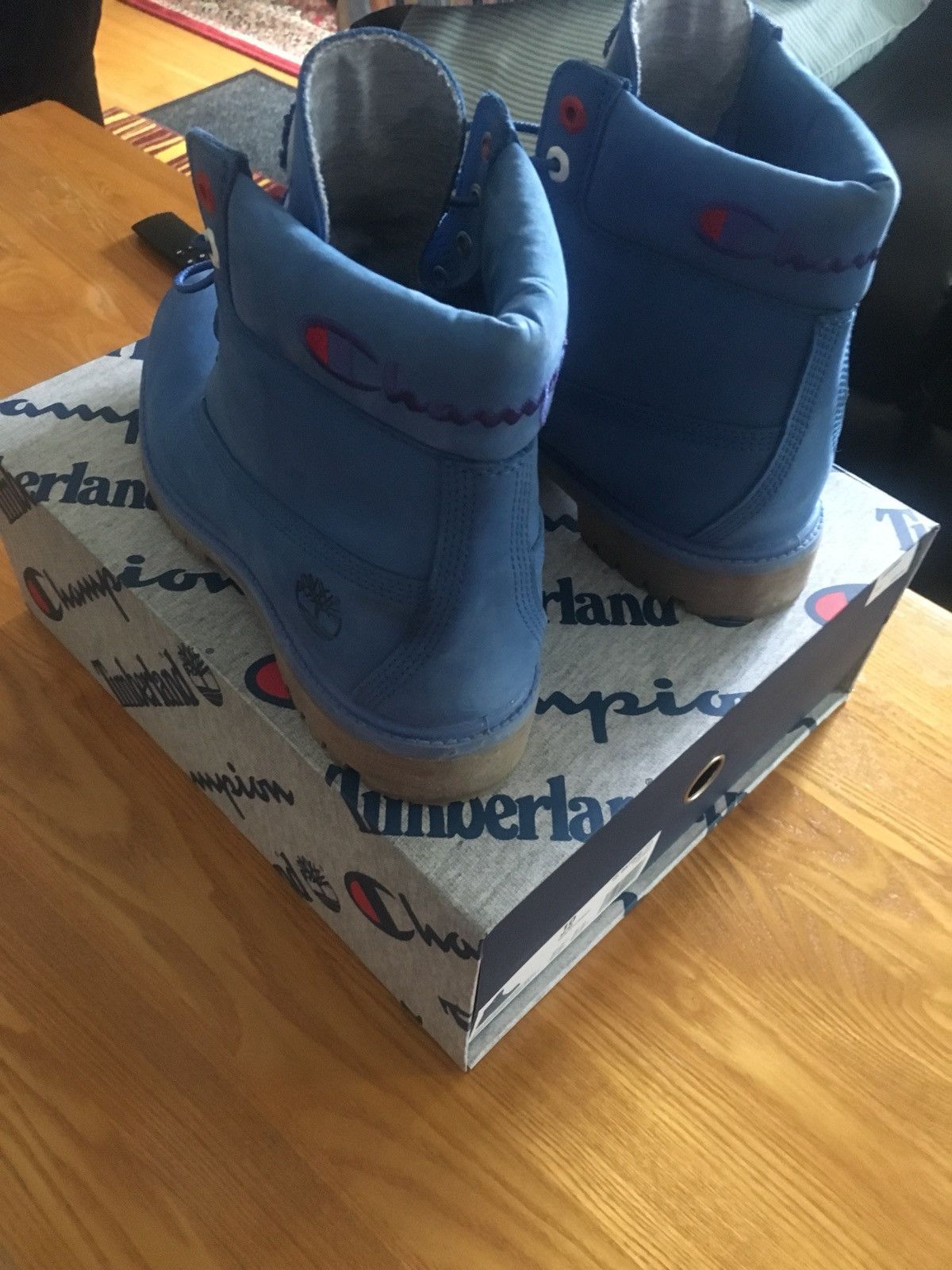 Champion timberland collab blue hotsell