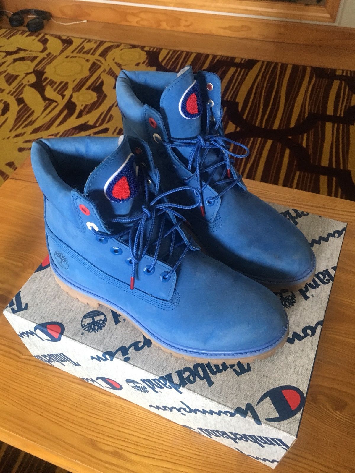 Champion hot sale blue timbs