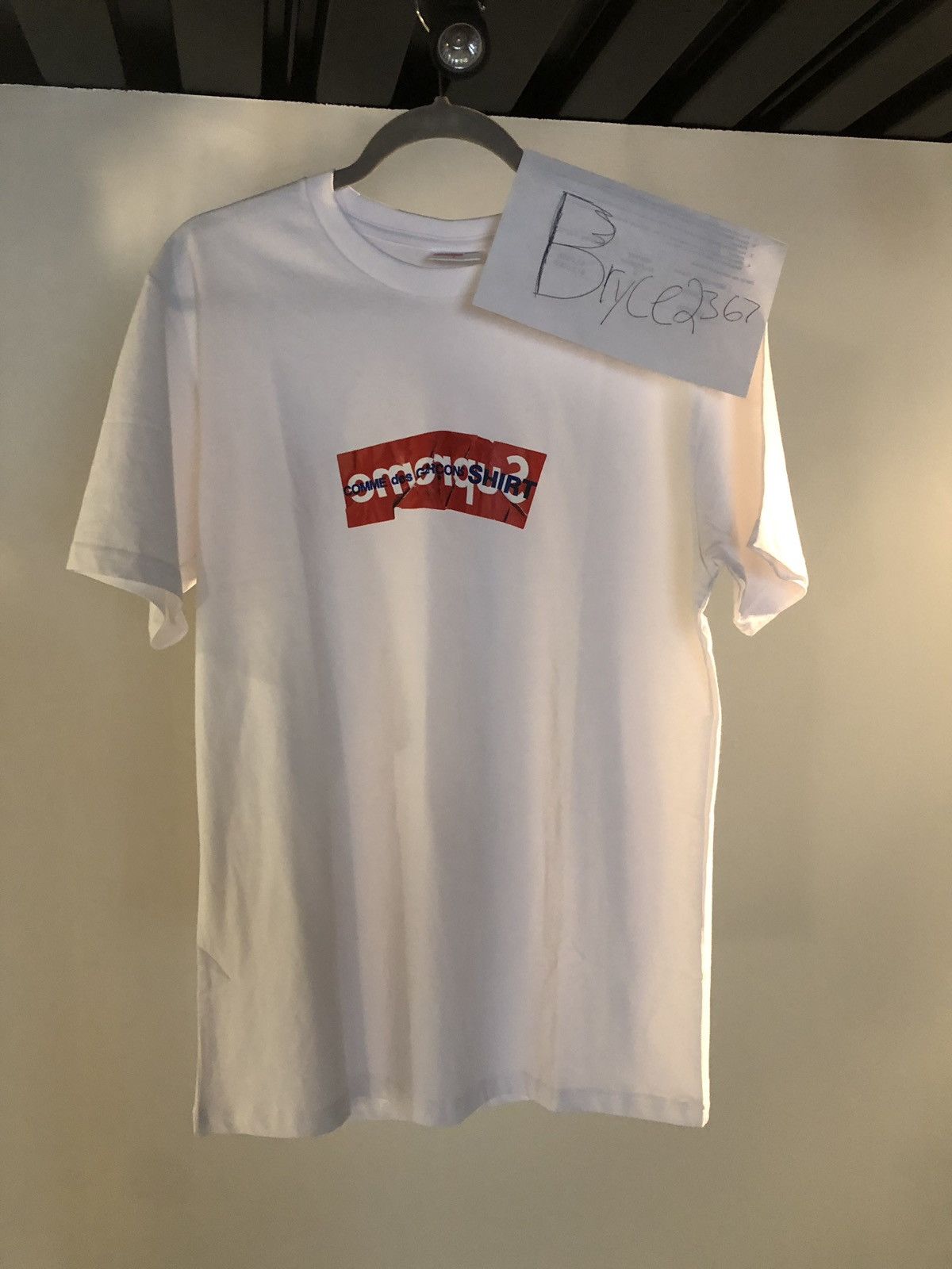 Comme des Garcons Supreme Supreme cdg box logo white Grailed