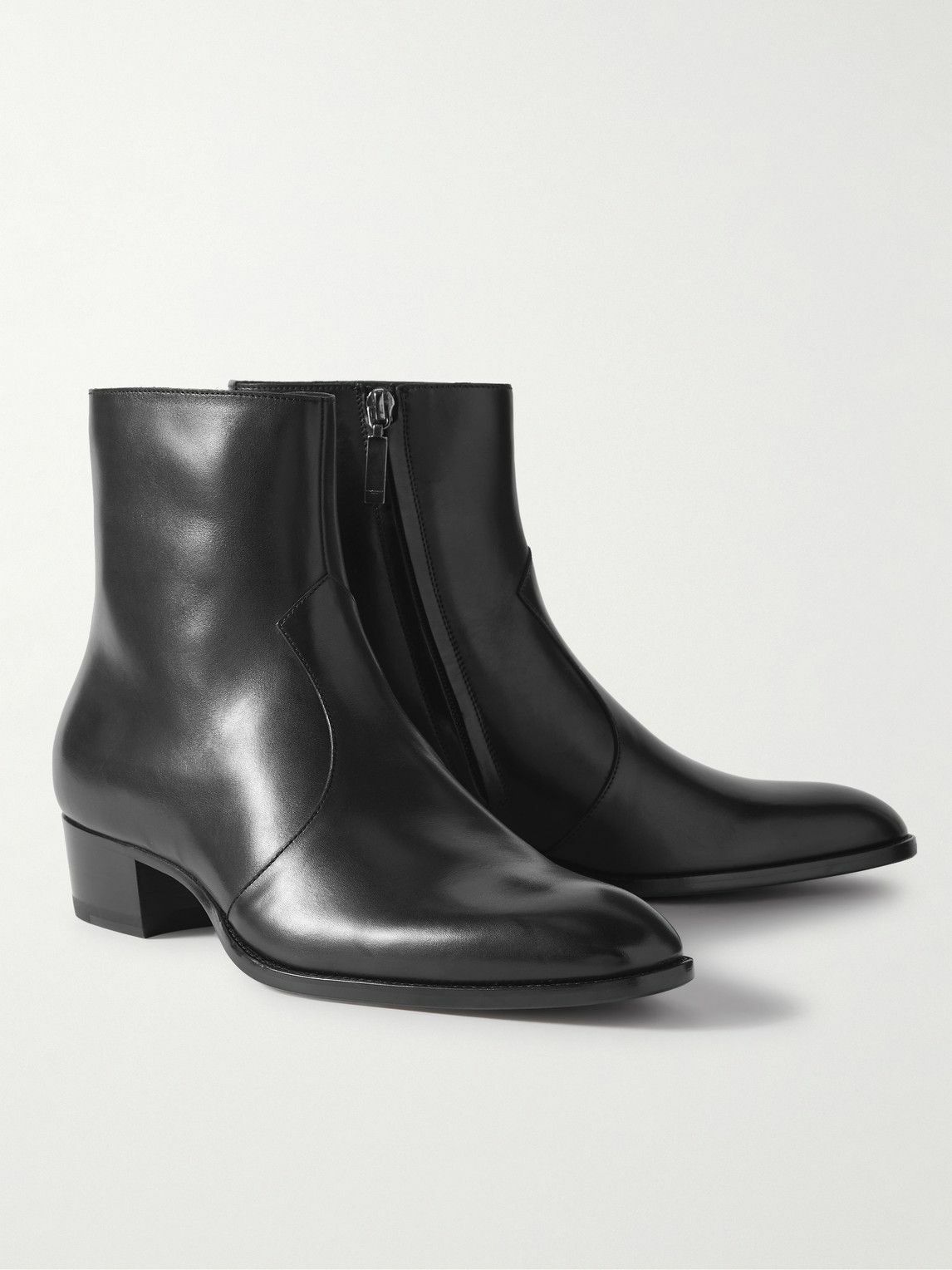 Saint Laurent Paris Wyatt Leather Chelsea Boots Black Size US 10 / EU 43 - 2 Thumbnail