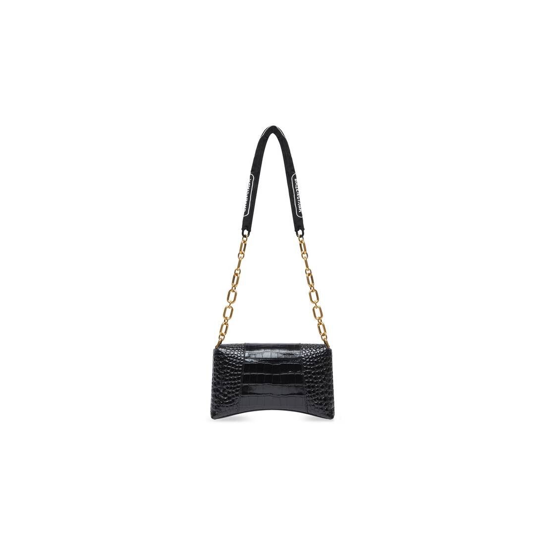 Balenciaga Downtown Xs Shoulder Bag Crocodile Embossed in Black Size ONE SIZE - 5 Thumbnail
