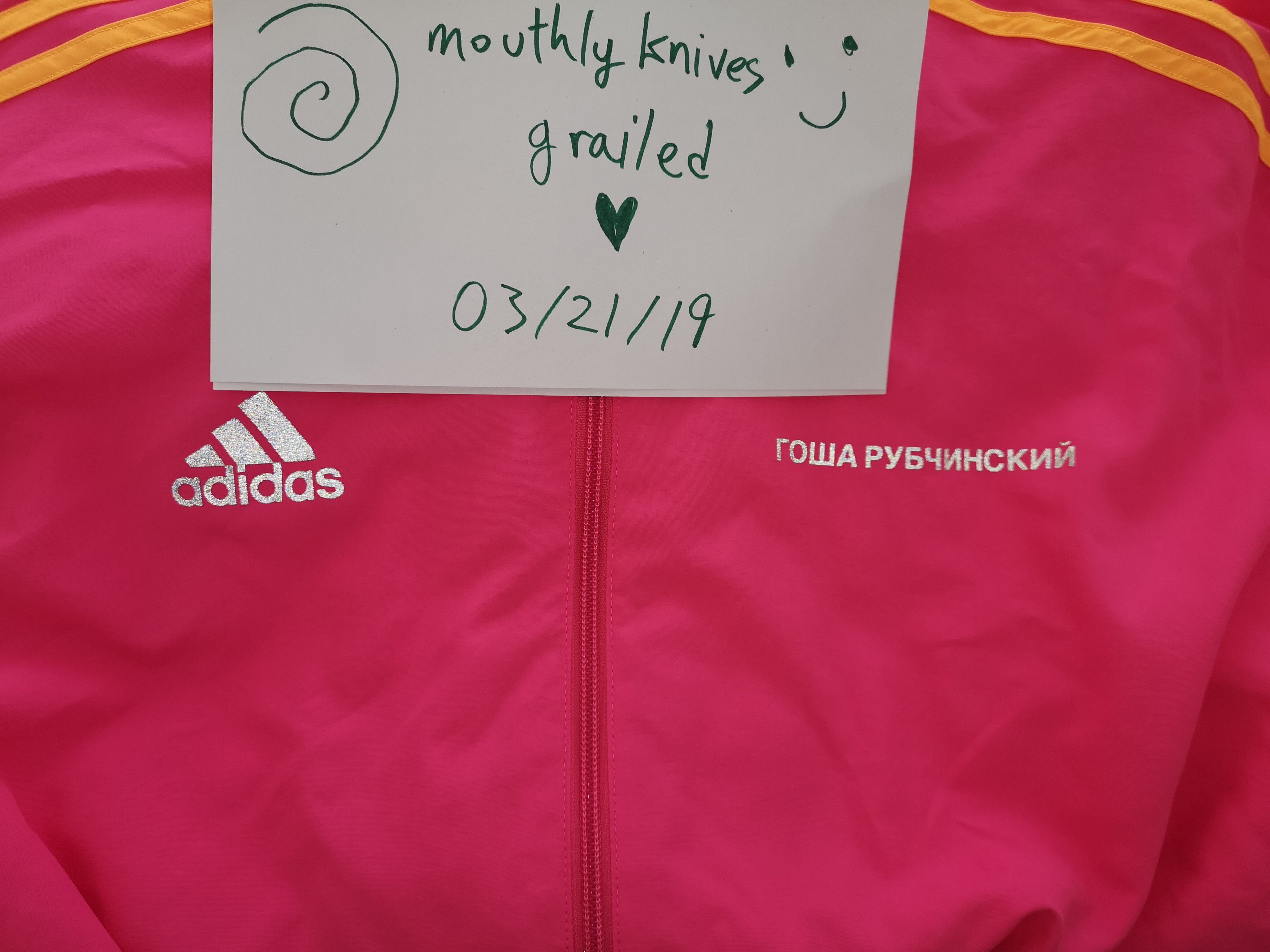 Adidas × Gosha Rubchinskiy Gosha Adidas Oversized Pink Jacket Size US XL / EU 56 / 4 - 2 Thumbnail