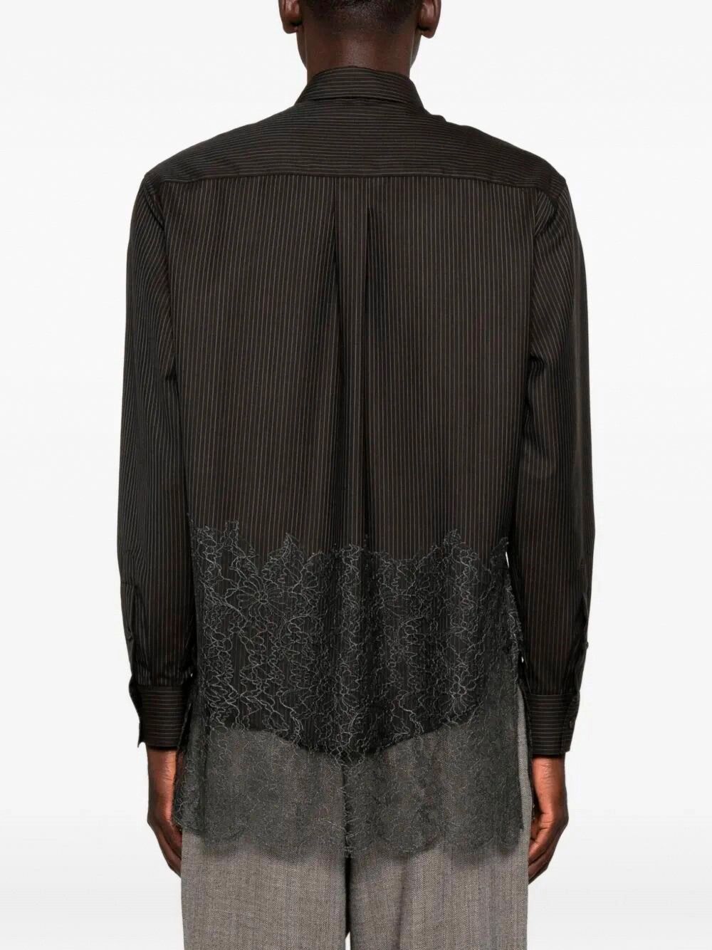 Fendi Wool Shirt With Stripes And Lace Size US M / EU 48-50 / 2 - 3 Thumbnail