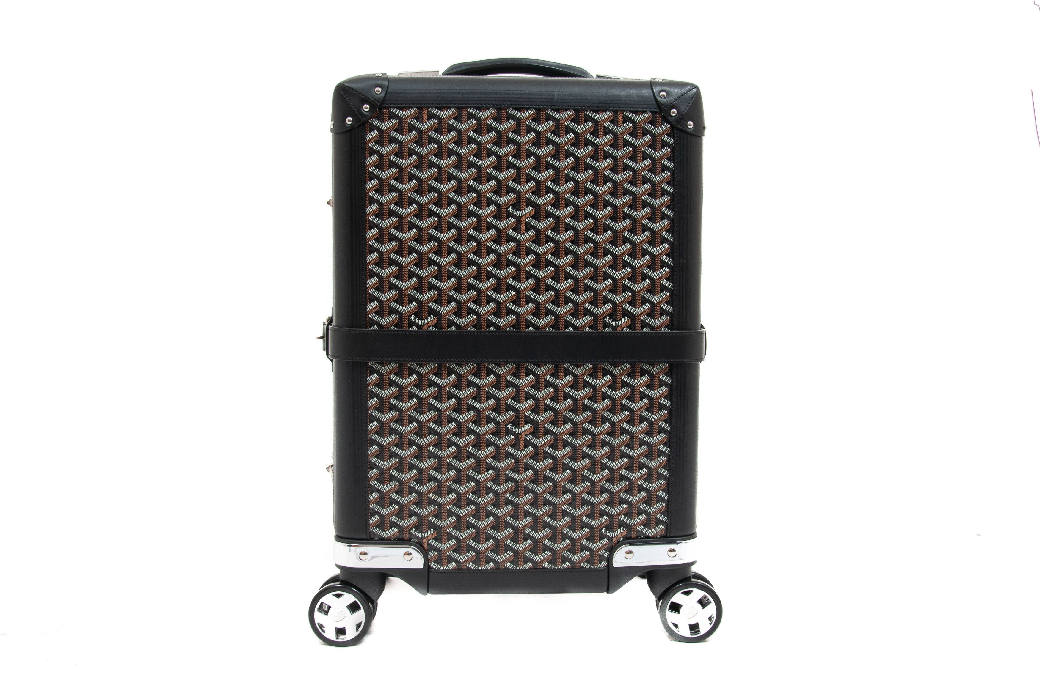 Goyard Black Goyardine Coated Canvas/ Leather Bourget PM Trolley Travel  Luggage - The Attic Place