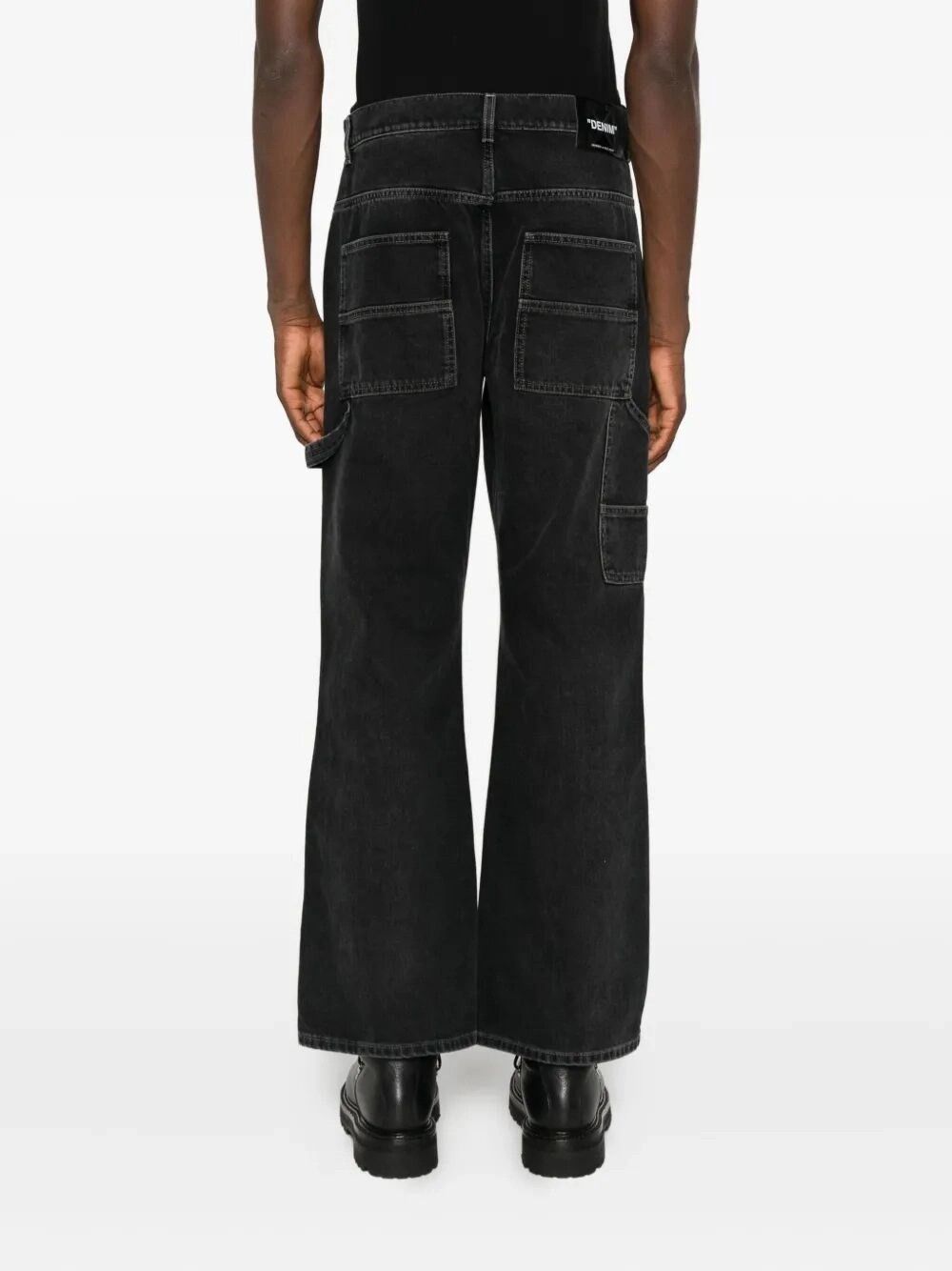 Off-White `Gothic Ow` Flare Carpenter Jeans Size US 34 / EU 50 - 3 Thumbnail