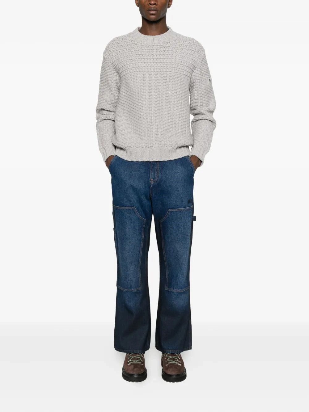 Off-White `Gothic Ow` Flare Carpenter Jeans Size US 33 - 2 Thumbnail