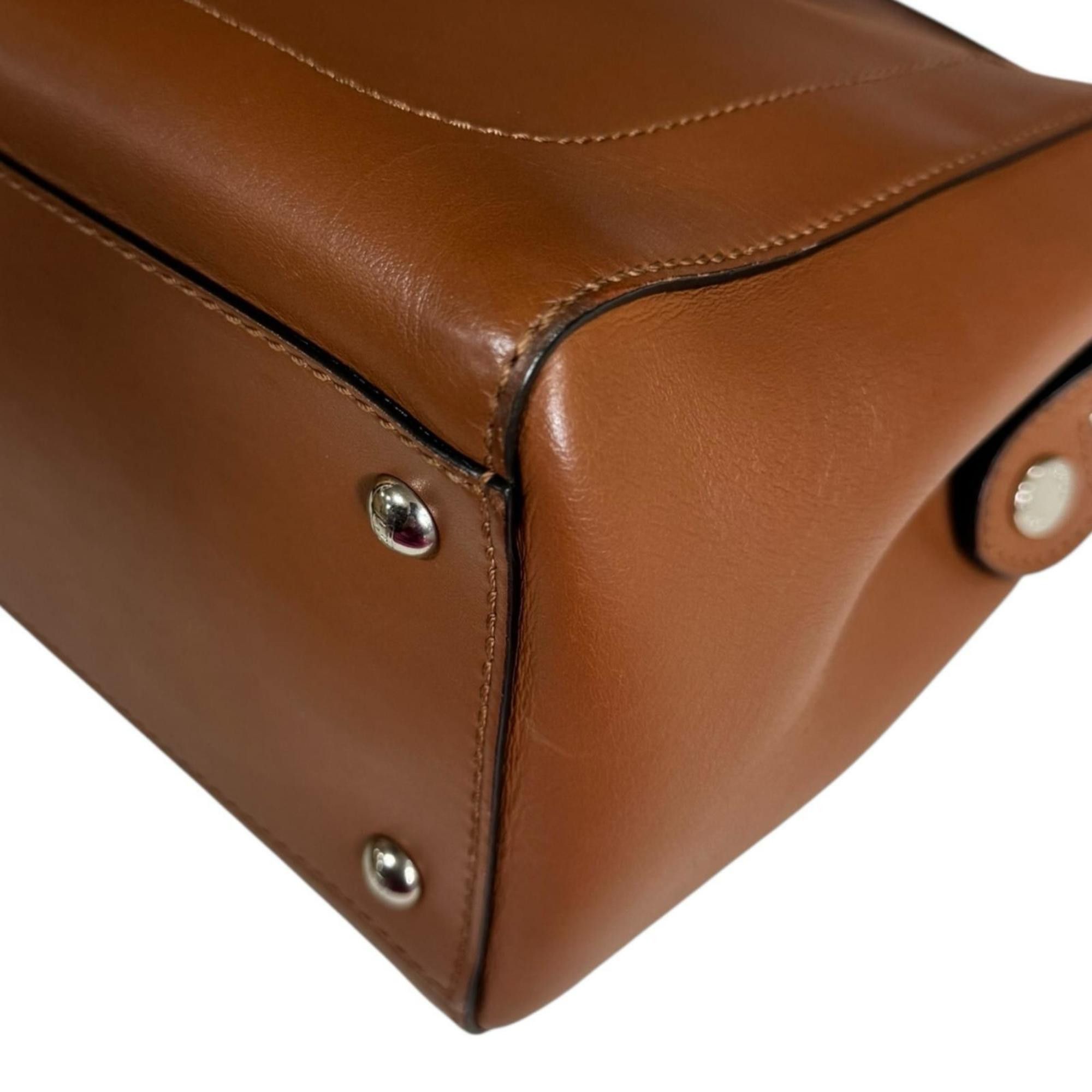 Fendi Fendi.com Fendi Leather Shoulder Bag 8BN293 Brown Women's FENDI 2-Way Size ONE SIZE - 9 Thumbnail