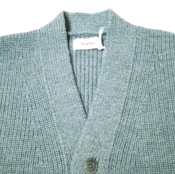 Other Other Ernie Palo SHETLAND WOOL RIB MIDDLE CARDIGAN Wool Cardigan Natural Material Tops EP08KN01 DUTY FREE for USA Size ONE SIZE - 5 Thumbnail