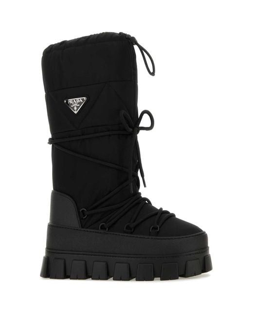Prada Black Re-Nylon Boots Size US 11 / EU 44 - 2 Thumbnail