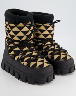 Prada Prada Brown & Black Triangle Logo Padded Apres-Ski Boots Visit Size US 11 / IT 41 - 2 Thumbnail