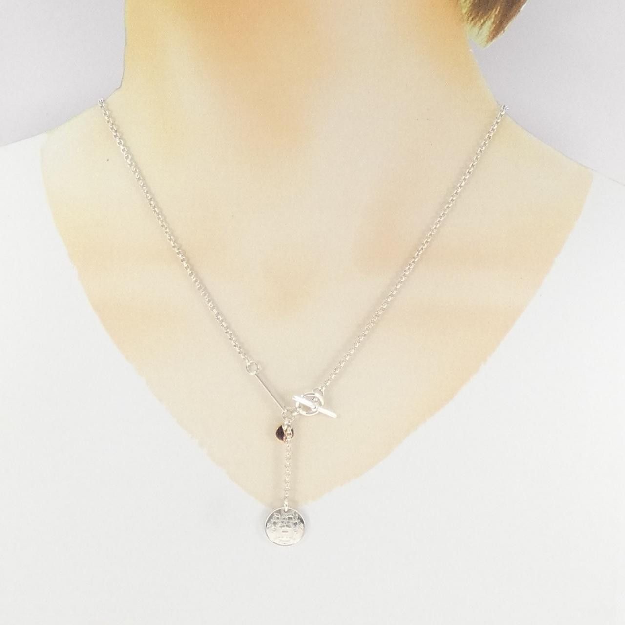Hermes Hermes Hermes Ex-Libris 925 Silver 750 Pink Gold Necklace Metal Necklace DUTY FREE for USA Size ONE SIZE - 6 Thumbnail