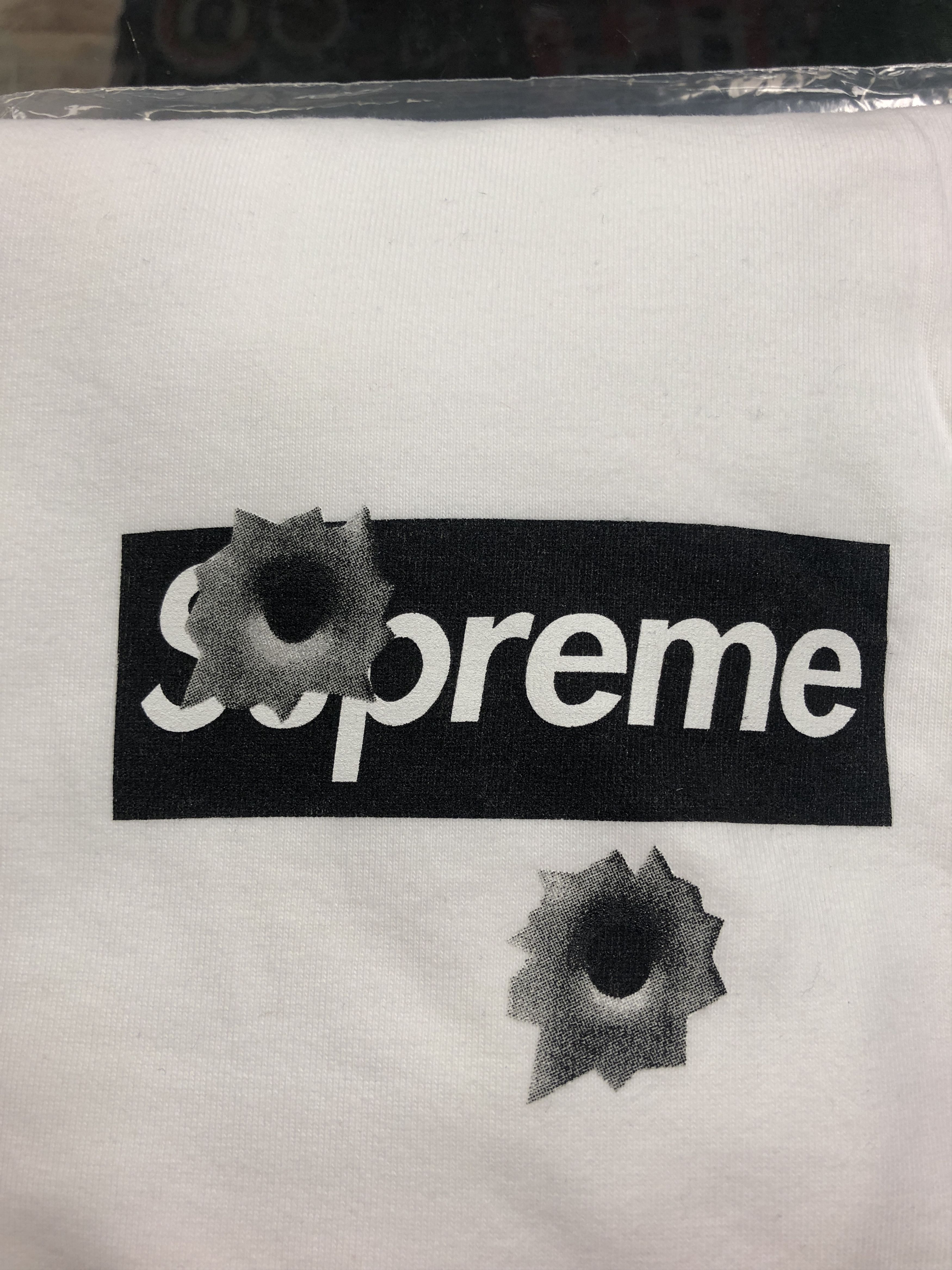 Supreme Shibuya Bullet Box Logo Bogo Tee White FW 2012